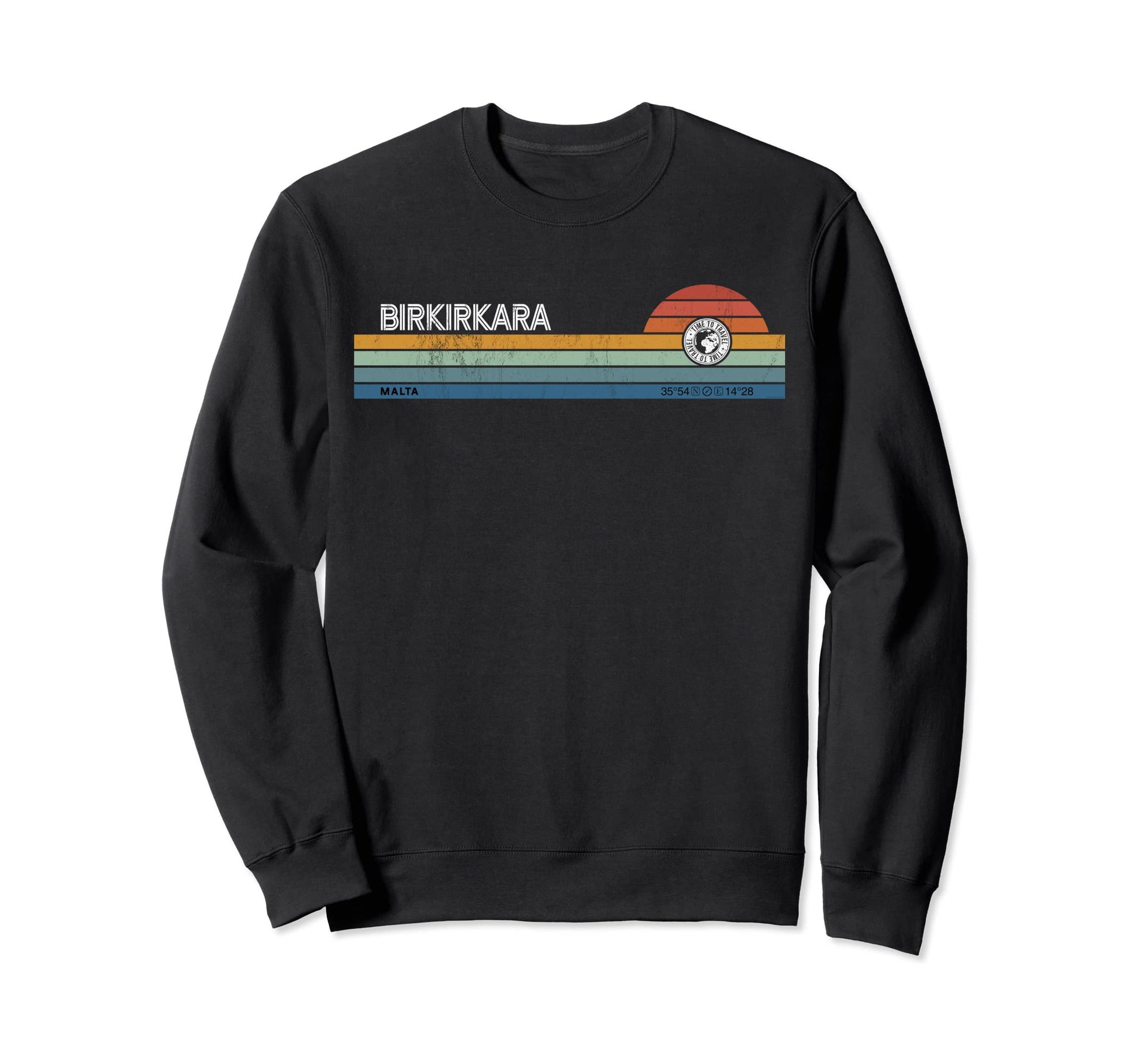 Birkirkara Malta Sunset Rainbow Sweatshirt - Aesthetic Graphic Men Women - T-Shirt, Sweatshirt, Hoodie