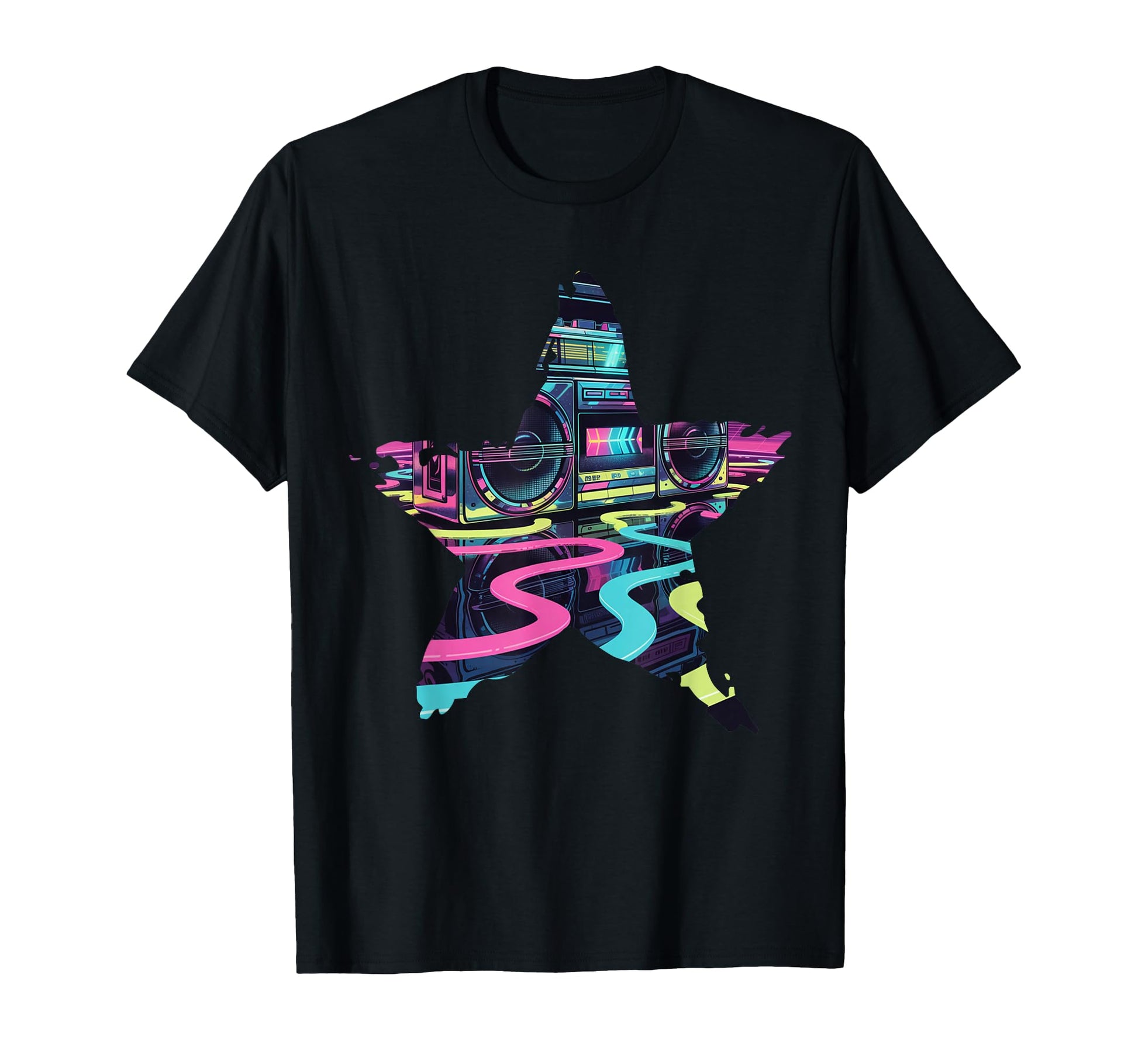 Boombox Star 80S T-Shirt - Streetwear Style Men Women - T-Shirt, Sweatshirt, Hoodie