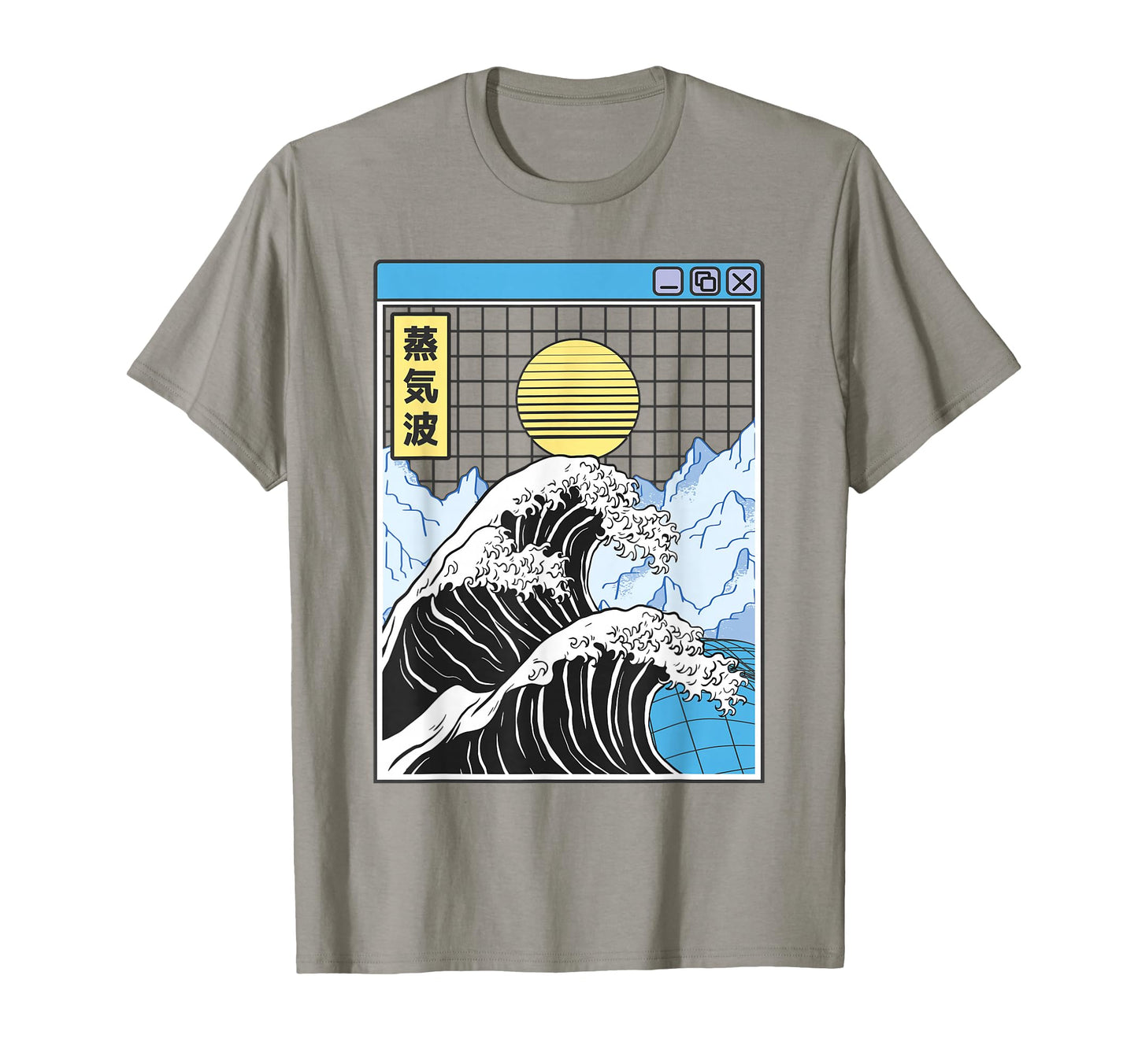 Great Wave Off Kanagawa Grid T-Shirt - Casual Everyday Wear for Adults - T-Shirt, Sweatshirt, Hoodie