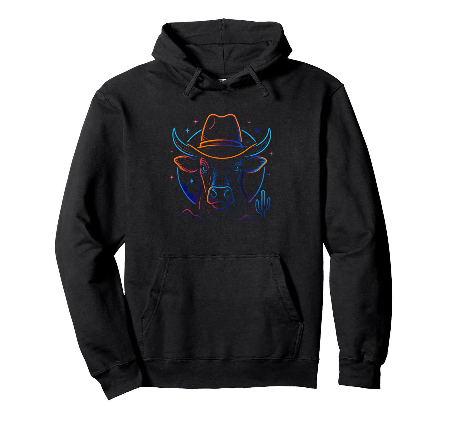Cowboy Bull Head Western Rodeo Galaxy Hoodie - Graphic Print Men Women - T-Shirt, Sweatshirt, Hoodie