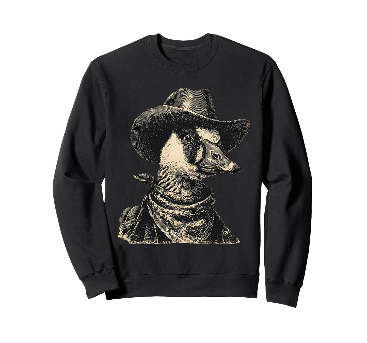 Country Cowboy Goose Rodeo Sweatshirt - Fun Novelty Design for Adults - T-Shirt, Sweatshirt, Hoodie