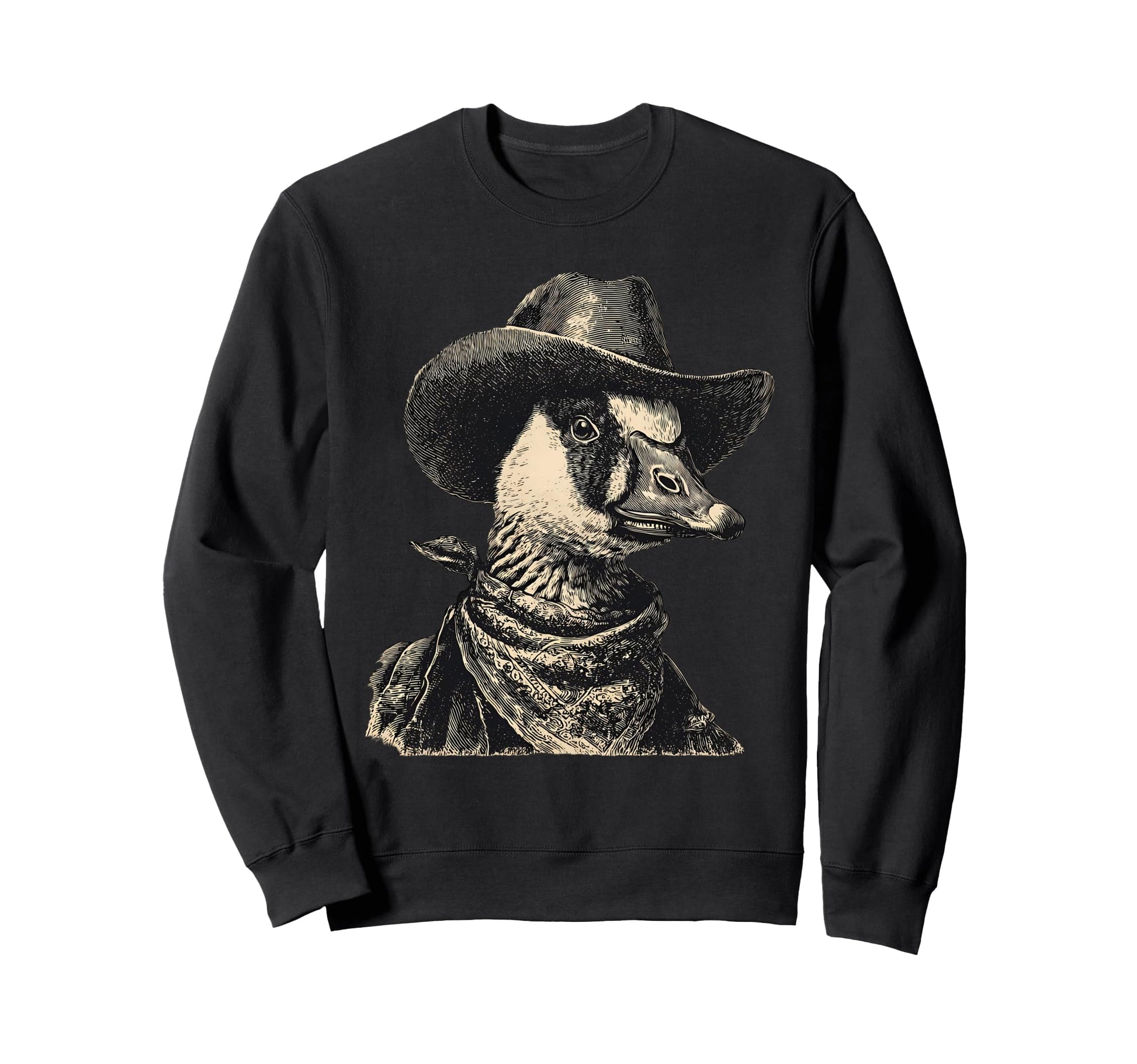 Country Cowboy Goose Rodeo Sweatshirt - Fun Novelty Design for Adults - T-Shirt, Sweatshirt, Hoodie
