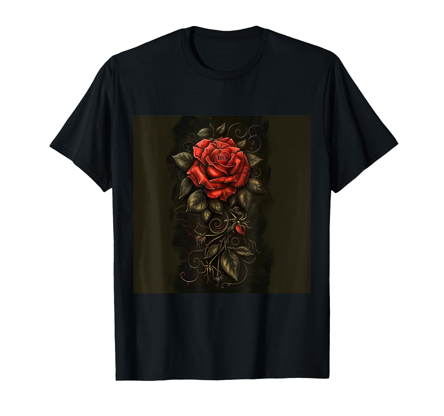 Floral Pattern Gift Flower Tattoo Red T-Shirt - Aesthetic Graphic Unisex - T-Shirt, Sweatshirt, Hoodie