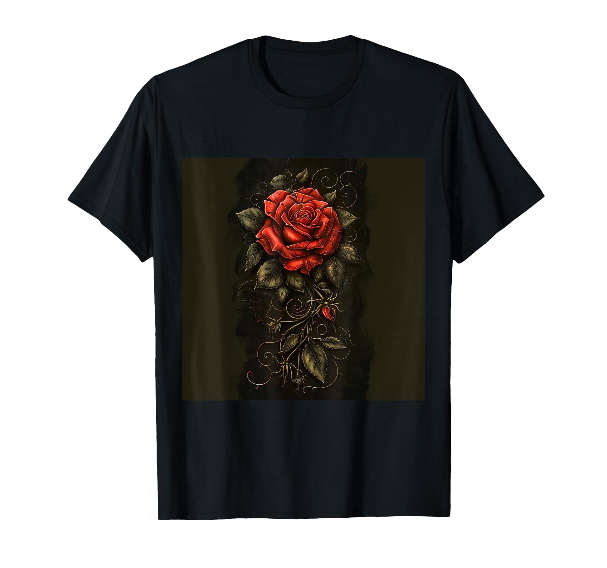 Floral Pattern Gift Flower Tattoo Red T-Shirt - Aesthetic Graphic Unisex - T-Shirt, Sweatshirt, Hoodie