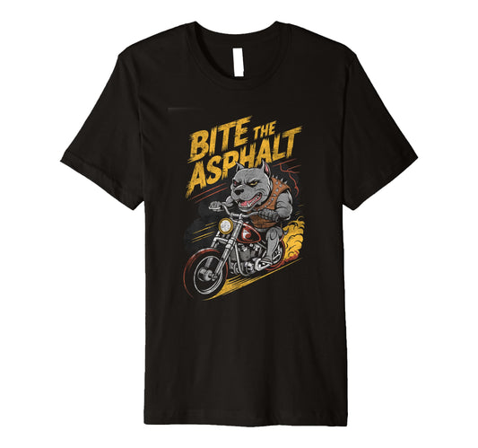 Bite Asphalt Motorcycle Biker T-Shirt - Aesthetic Graphic Unisex - T-Shirt, Sweatshirt, Hoodie