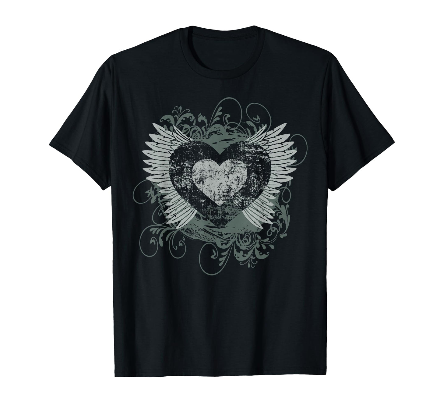 Aesthetic Y2K Fairy Wings Heart Alt T-Shirt - Streetwear Style Unisex - T-Shirt, Sweatshirt, Hoodie