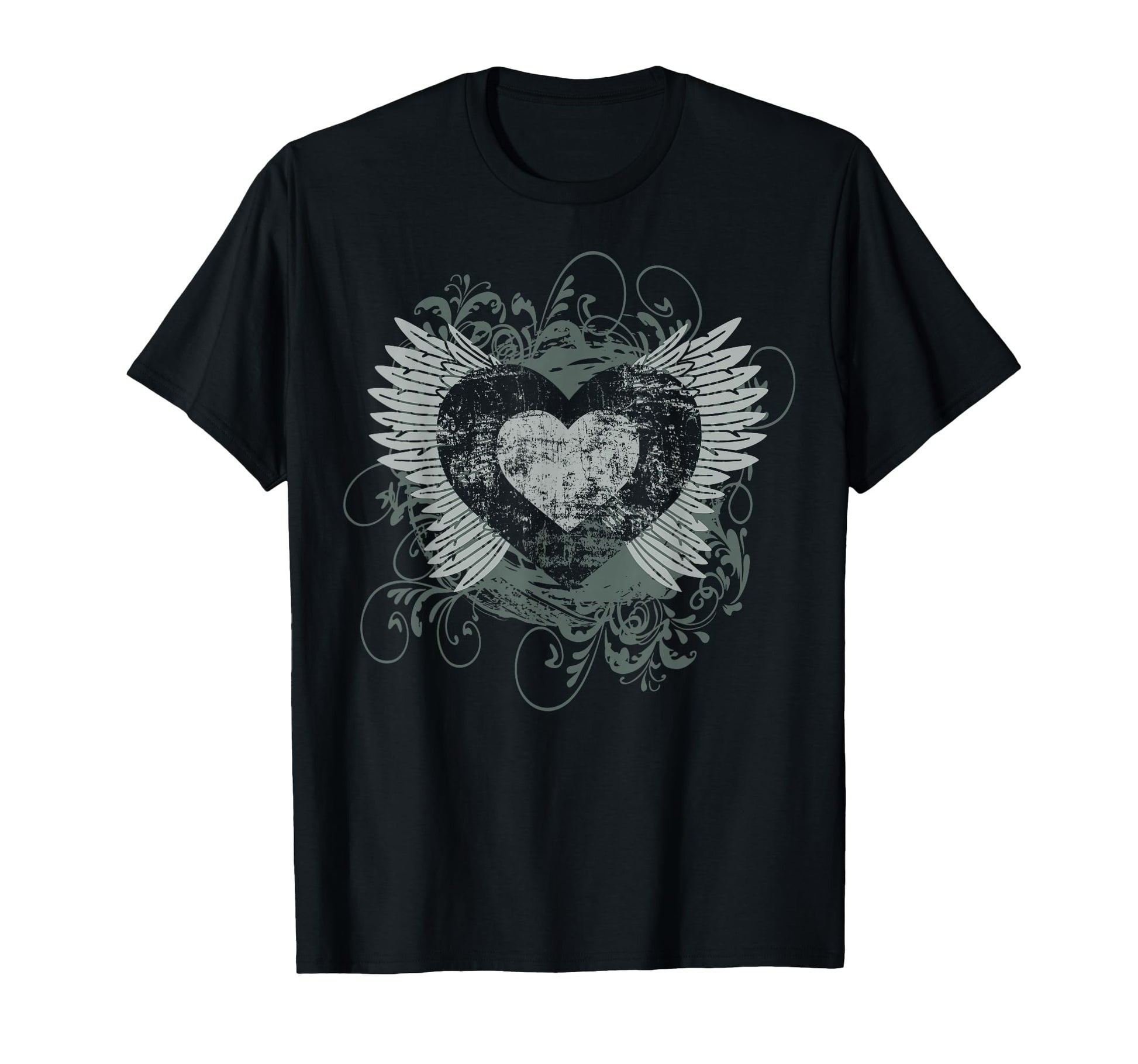 Aesthetic Y2K Fairy Wings Heart Alt T-Shirt - Streetwear Style Unisex - T-Shirt, Sweatshirt, Hoodie