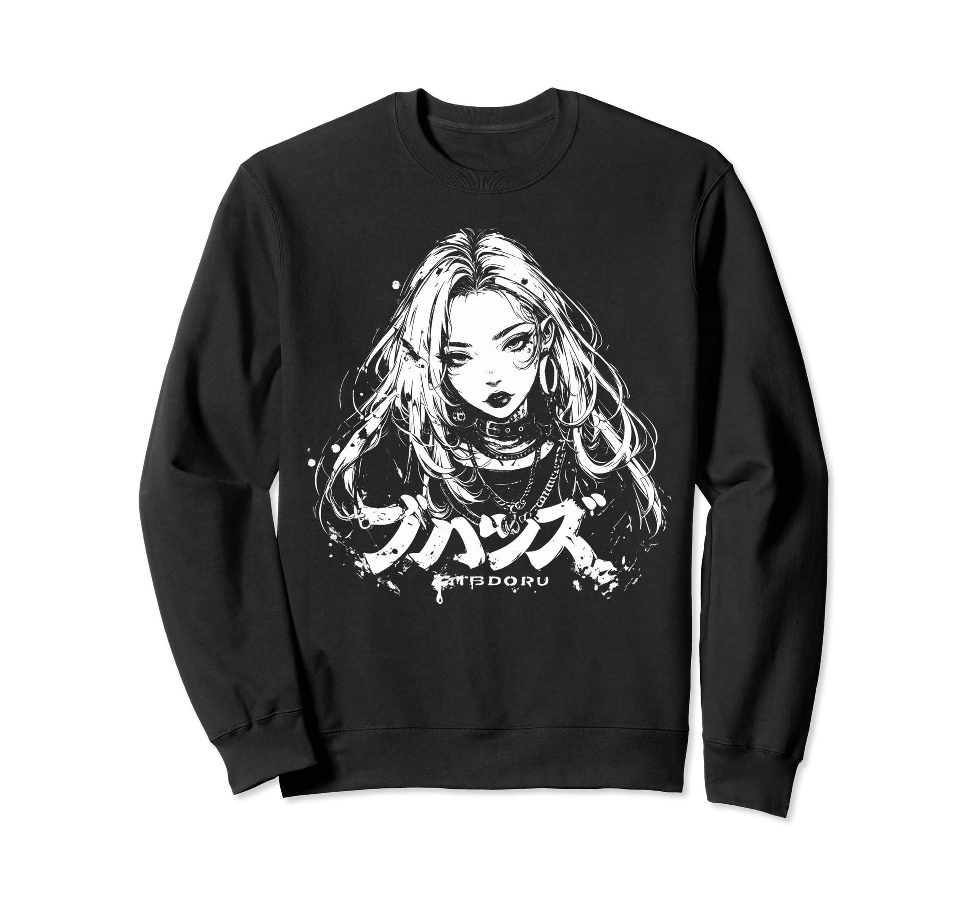Goth Grunge Demon Anime Waifu Horror Sweatshirt - Aesthetic Graphic Unisex - T-Shirt, Sweatshirt, Hoodie