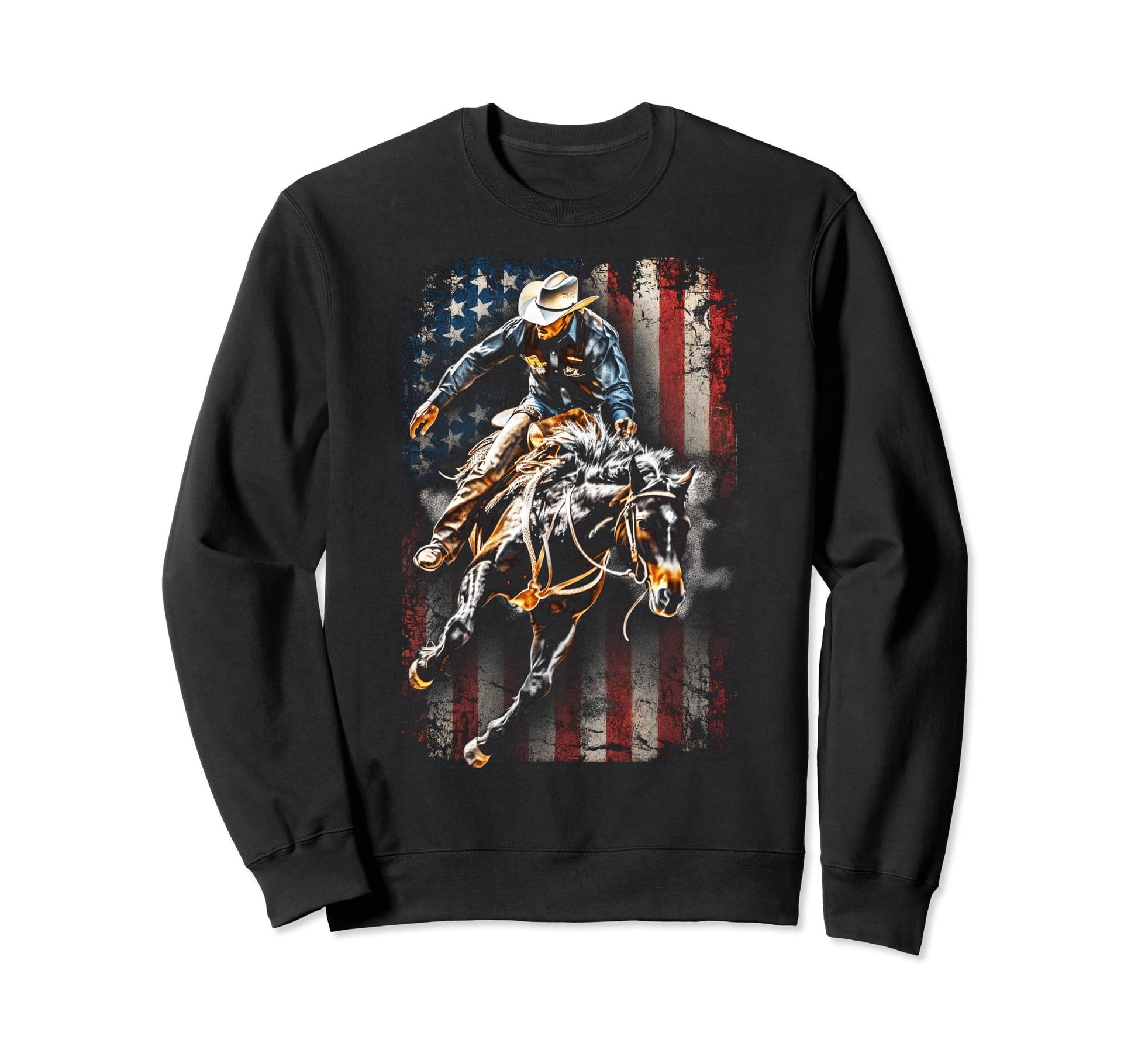 Cowboy Rodeo Horse Riding Usa Cowboy Sweatshirt - Fun Novelty Design Unisex - T-Shirt, Sweatshirt, Hoodie