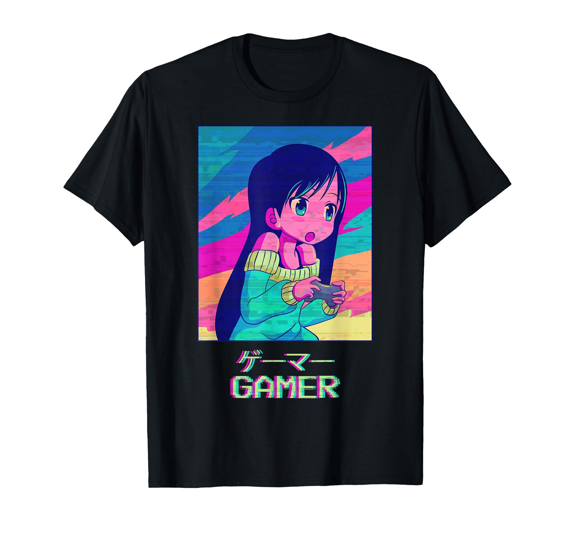 Gamer Anime Japanese Vaporwave T-Shirt - Trendy Graphic for Adults - T-Shirt, Sweatshirt, Hoodie