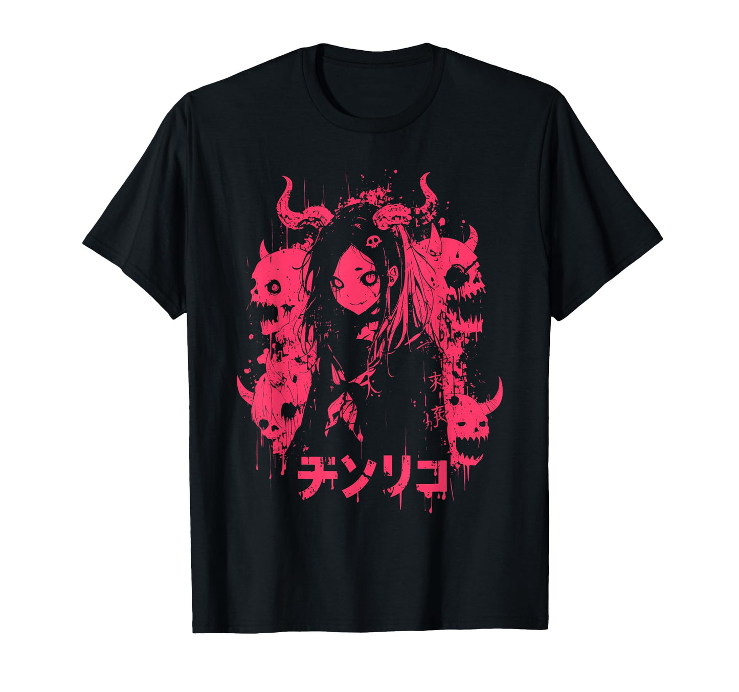 Goth Grunge Demon Anime Waifu T-Shirt - Fun Novelty Design Men Women - T-Shirt, Sweatshirt, Hoodie