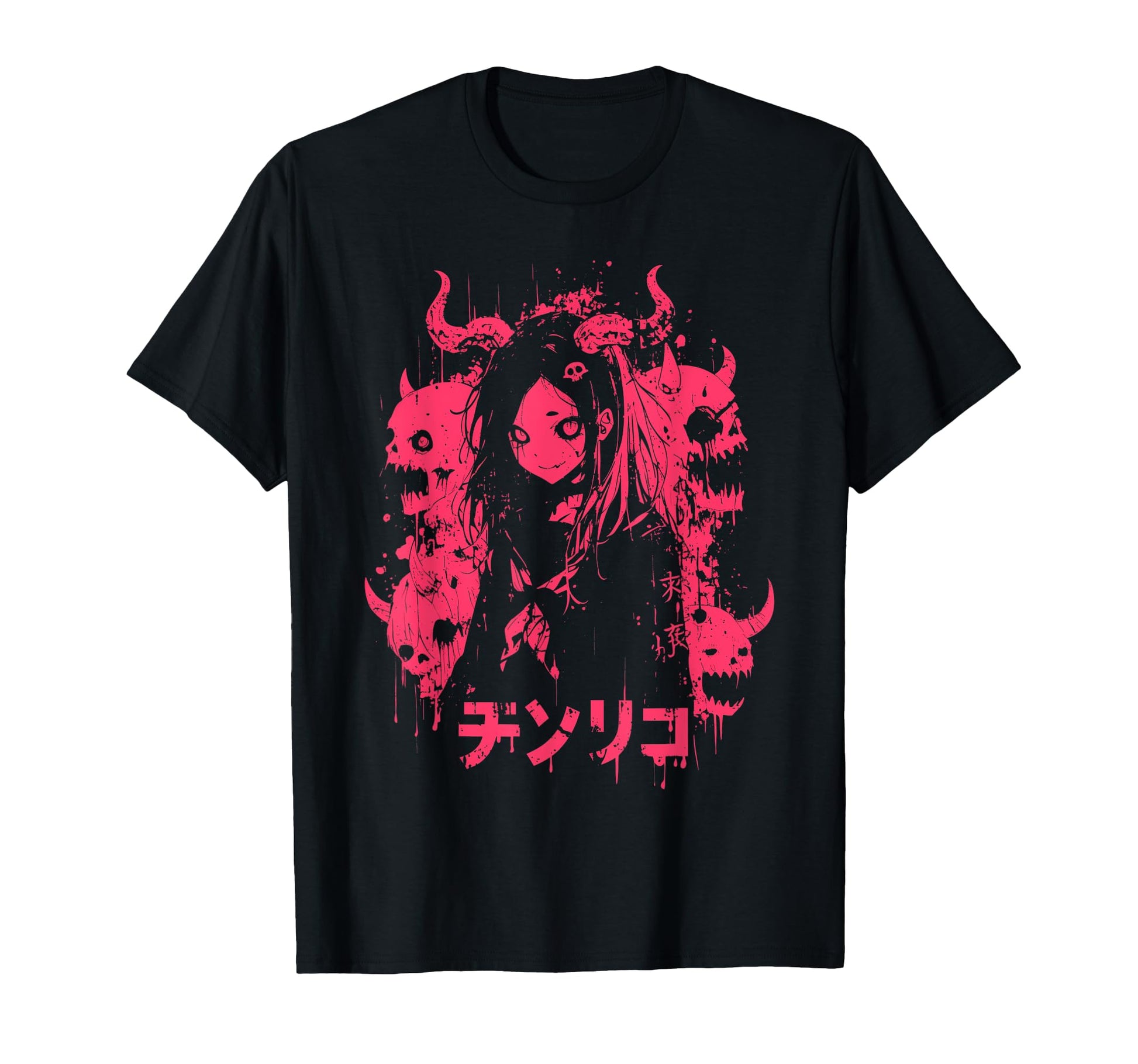 Goth Grunge Demon Anime Waifu T-Shirt - Fun Novelty Design Men Women - T-Shirt, Sweatshirt, Hoodie