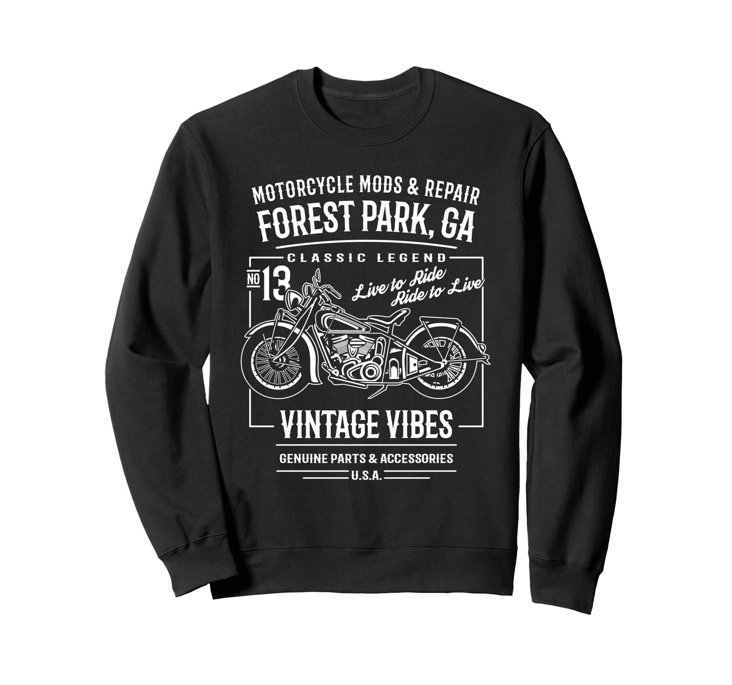 Forest Park Ga Usa Motorcycle Sweatshirt - Minimalist Print Unisex - T-Shirt, Sweatshirt, Hoodie