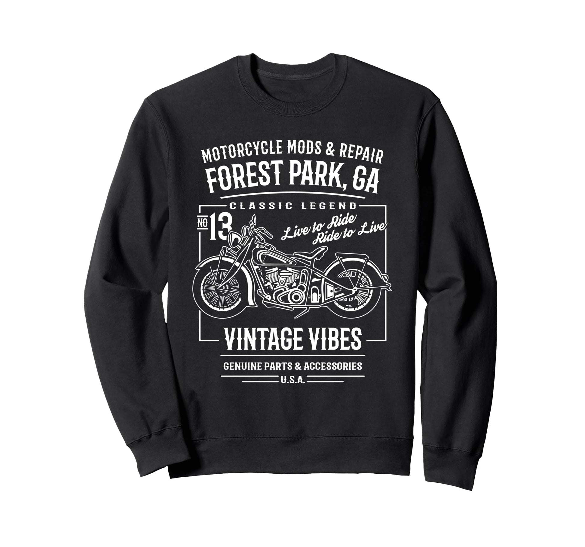Forest Park Ga Usa Motorcycle Sweatshirt - Minimalist Print Unisex - T-Shirt, Sweatshirt, Hoodie