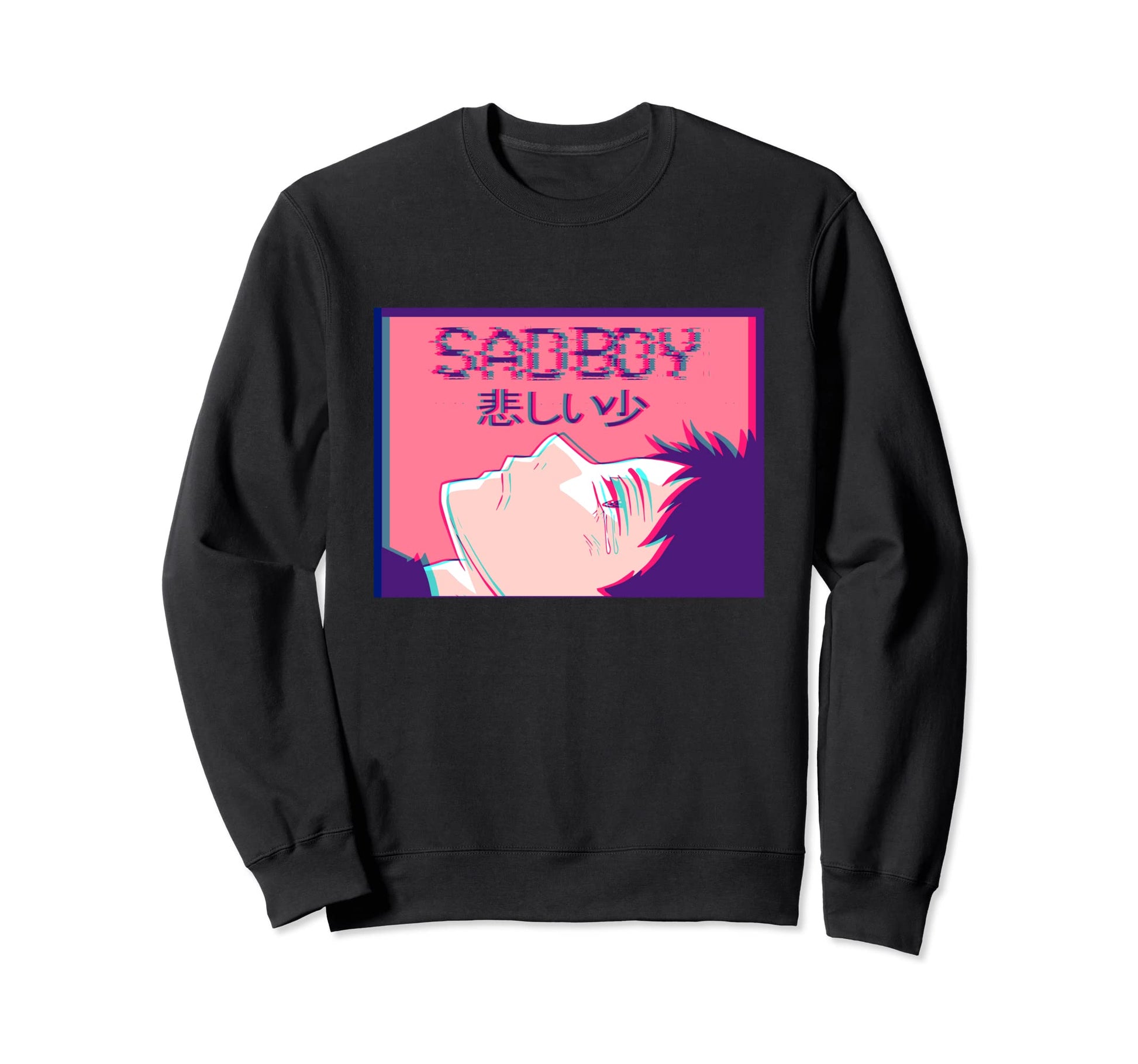 Sad Anime Emo Soft Eboy Vaporwave Sweatshirt - Trendy Graphic Unisex - T-Shirt, Sweatshirt, Hoodie