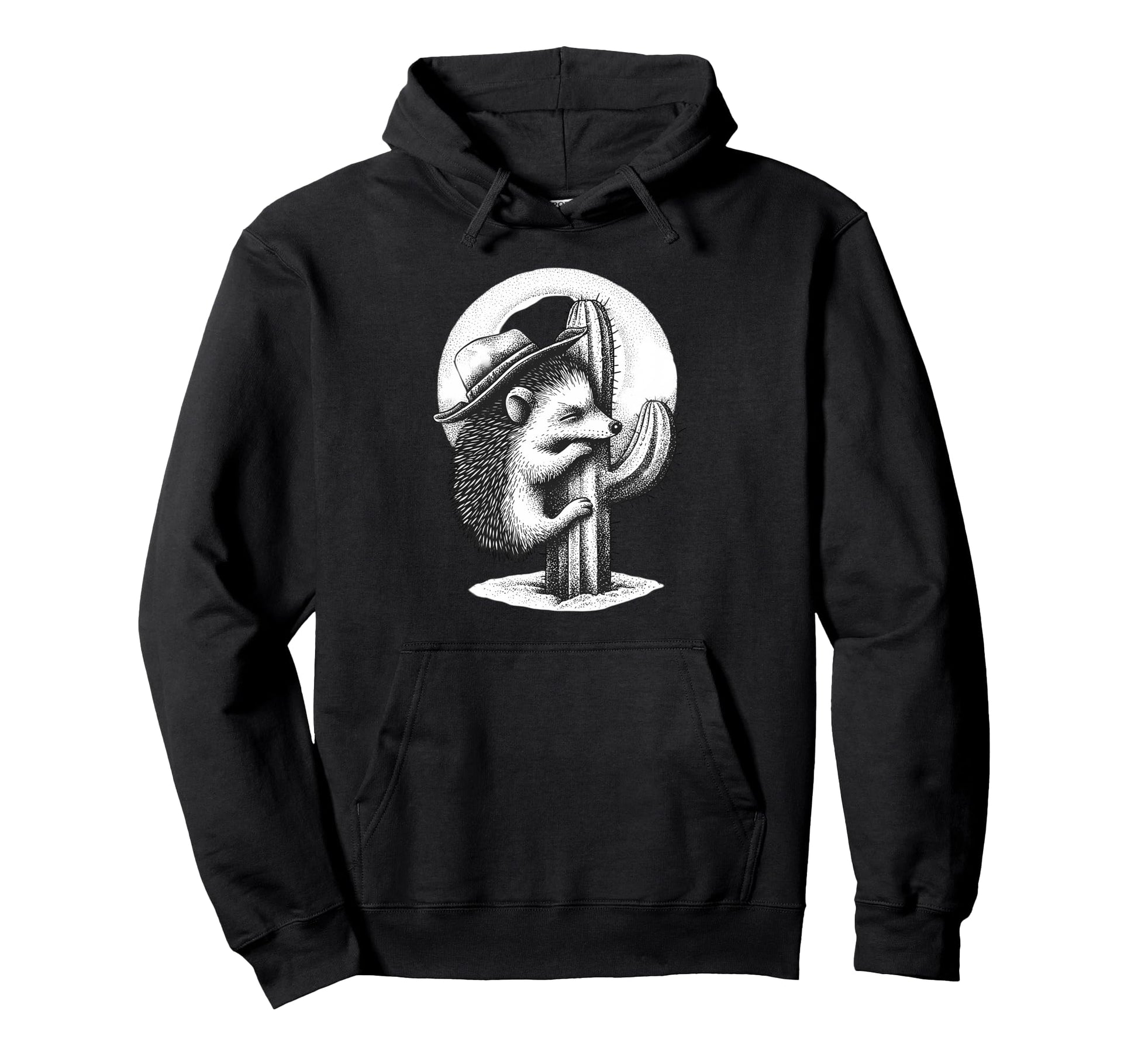 Hedgehog Cowboy Rodeo Cowgirl Hoodie - Aesthetic Graphic for Adults - T-Shirt, Sweatshirt, Hoodie