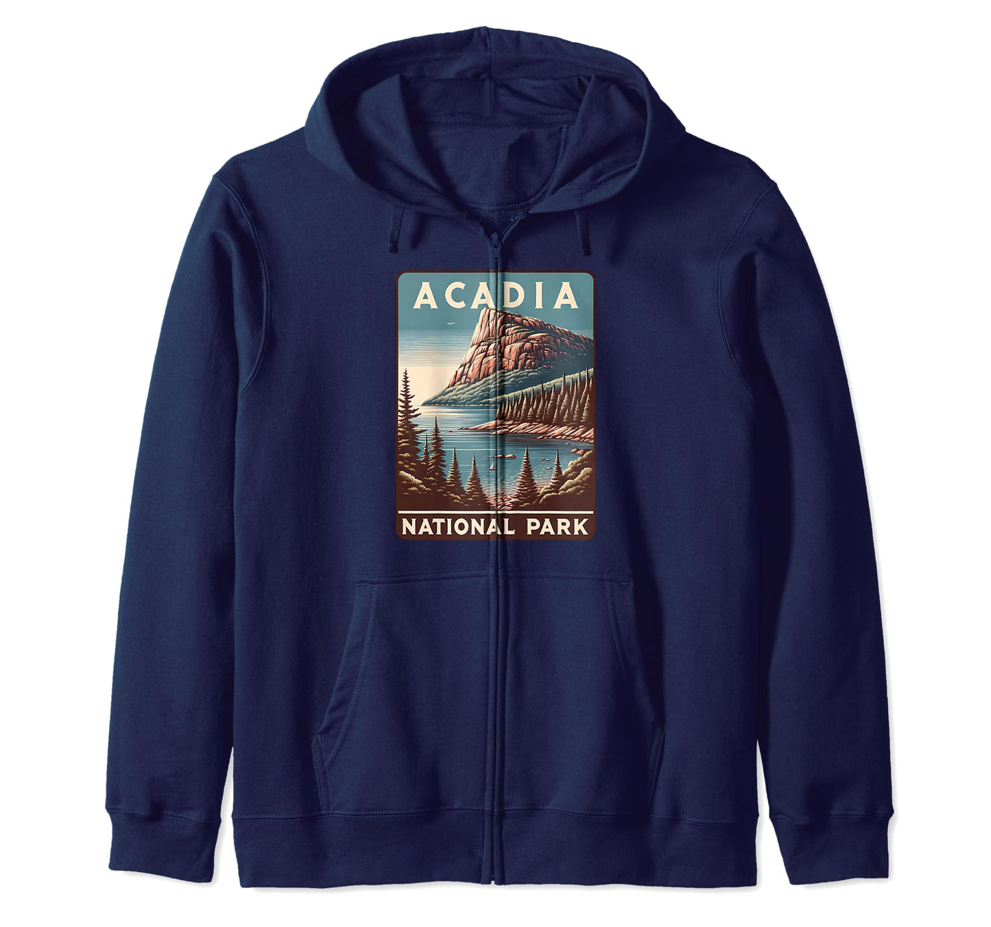 Acadia National Park Maine Usa Outdoor Hoodie - Minimalist Print for Adults - T-Shirt, Sweatshirt, Hoodie