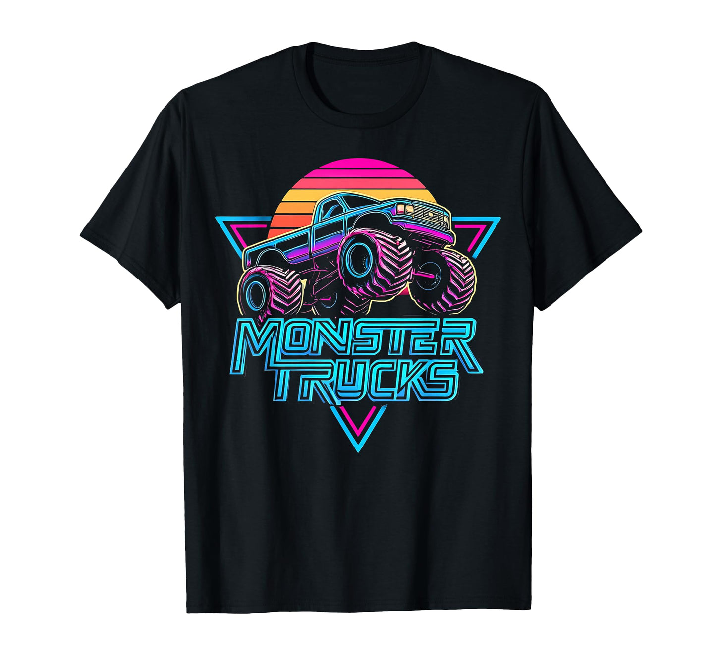 Monster Truck 4 Wheeler Vaporwave T-Shirt - Custom Art Print Men Women - T-Shirt, Sweatshirt, Hoodie