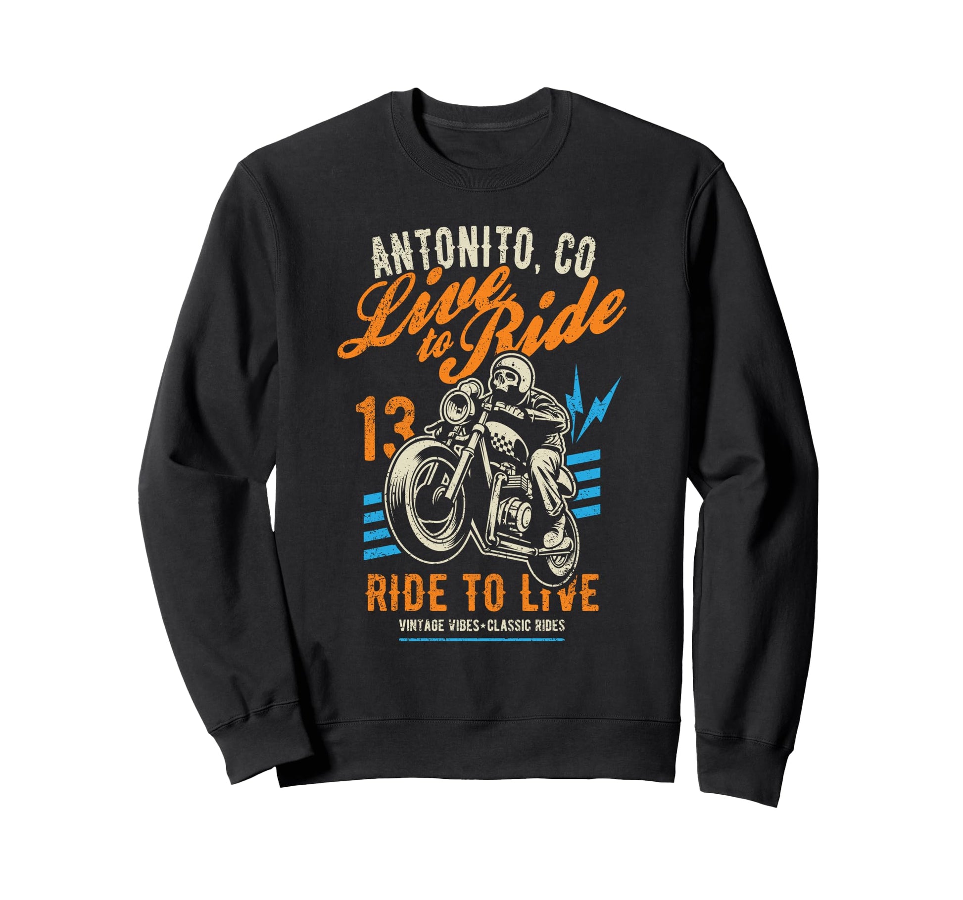 Antonito Colorado Usa Motorcycle Sweatshirt - Streetwear Style Unisex - T-Shirt, Sweatshirt, Hoodie