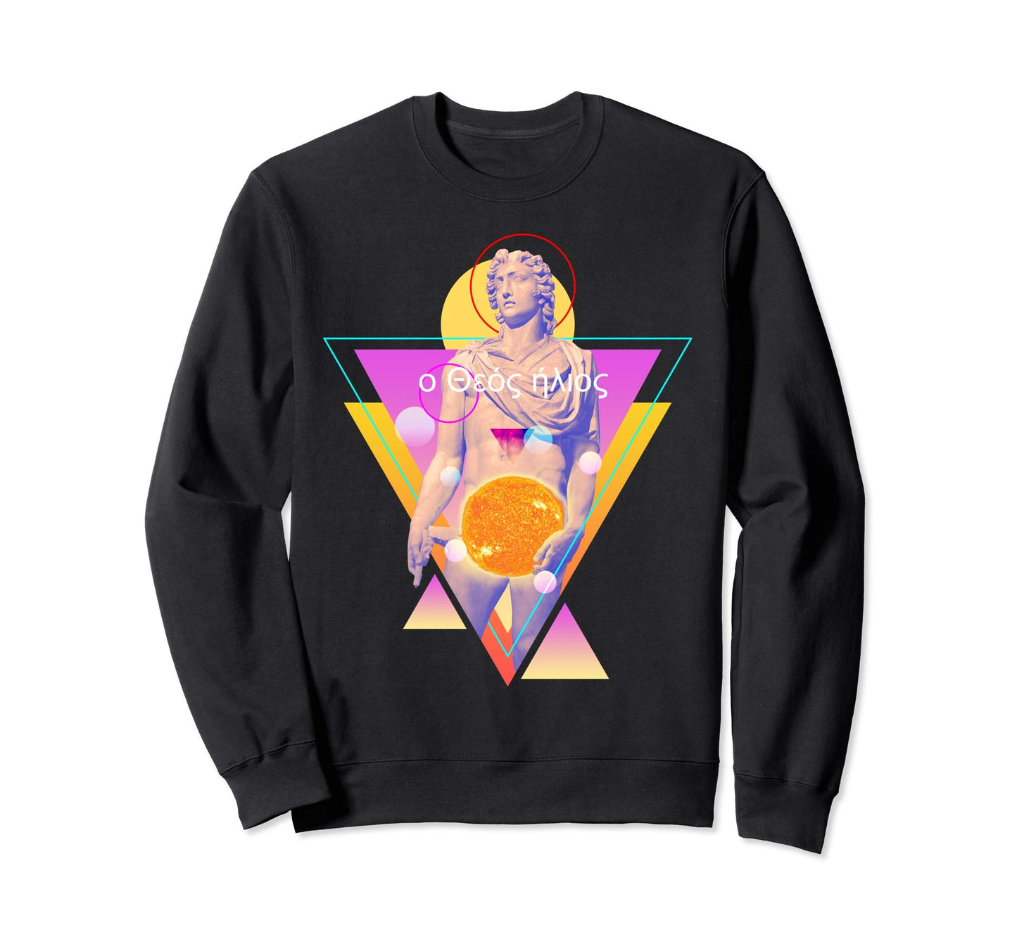 Helios Sun God Vaporwave Sweatshirt - Custom Art Print for Adults - T-Shirt, Sweatshirt, Hoodie