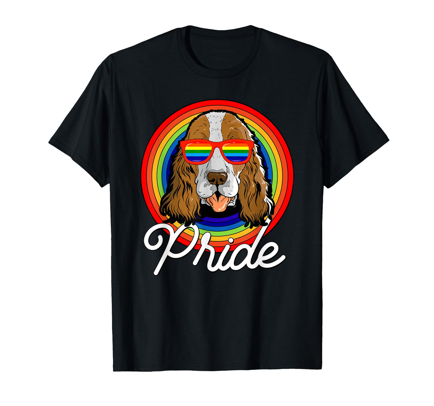 English Springer Spaniel Lgbt Pride T-Shirt - Novelty Apparel for Adults - T-Shirt, Sweatshirt, Hoodie