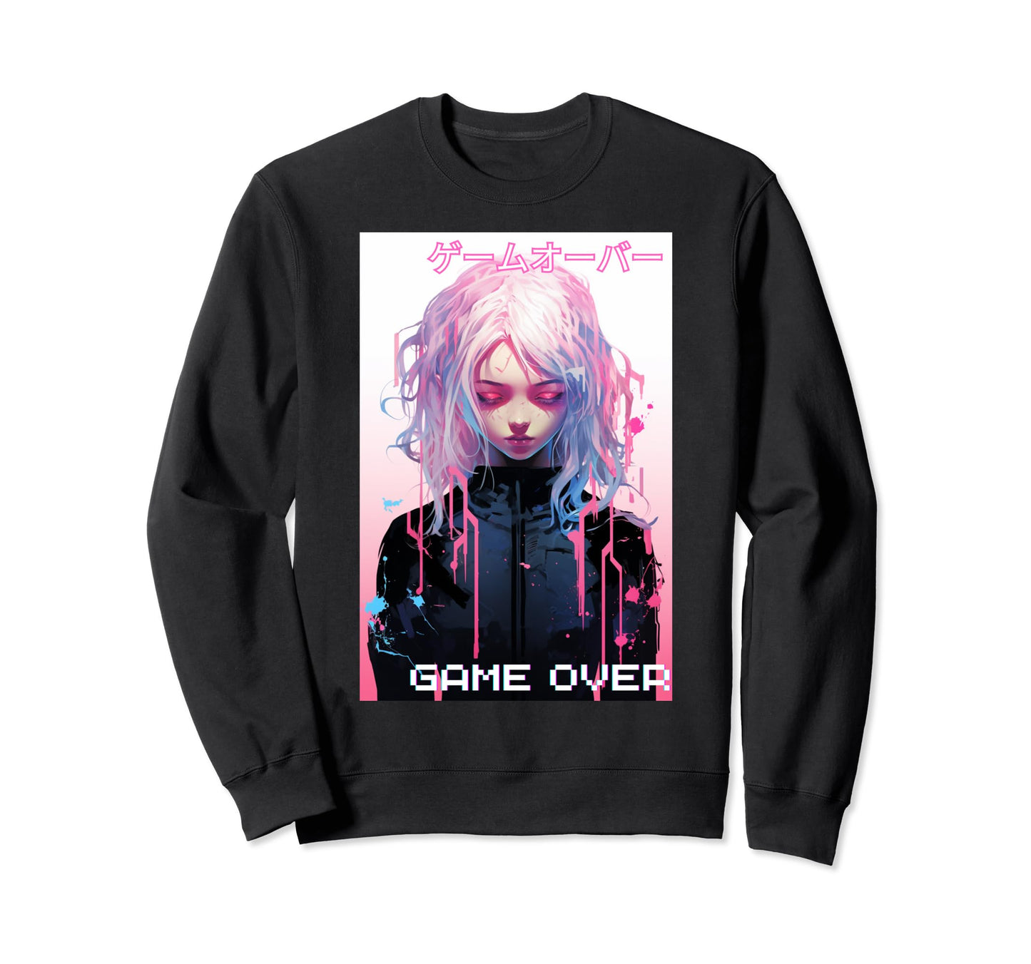 Japanese Vaporwave Sad Anime Indie Sweatshirt - Trendy Graphic Men Women - T-Shirt, Sweatshirt, Hoodie
