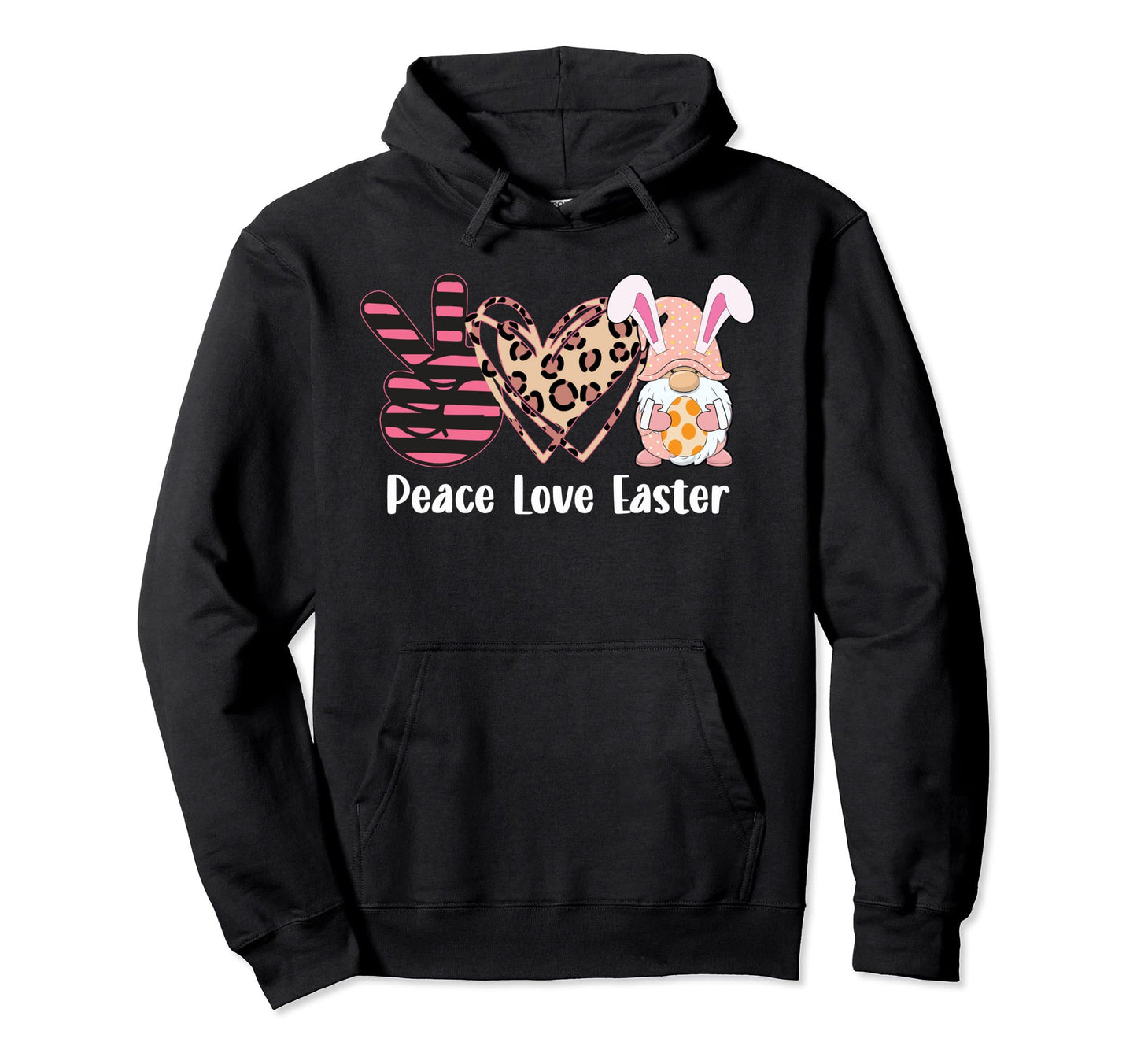 Easter Day Peace Love Easter Hoodie - Minimalist Print for Adults - T-Shirt, Sweatshirt, Hoodie