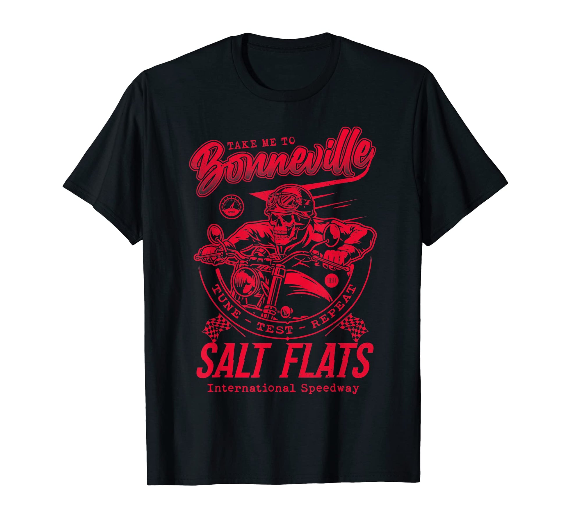Bonneville Salt Flats Motorcycle T-Shirt - Unique Graphic for Adults - T-Shirt, Sweatshirt, Hoodie