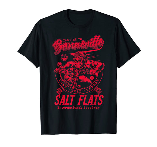 Bonneville Salt Flats Motorcycle T-Shirt - Unique Graphic for Adults - T-Shirt, Sweatshirt, Hoodie