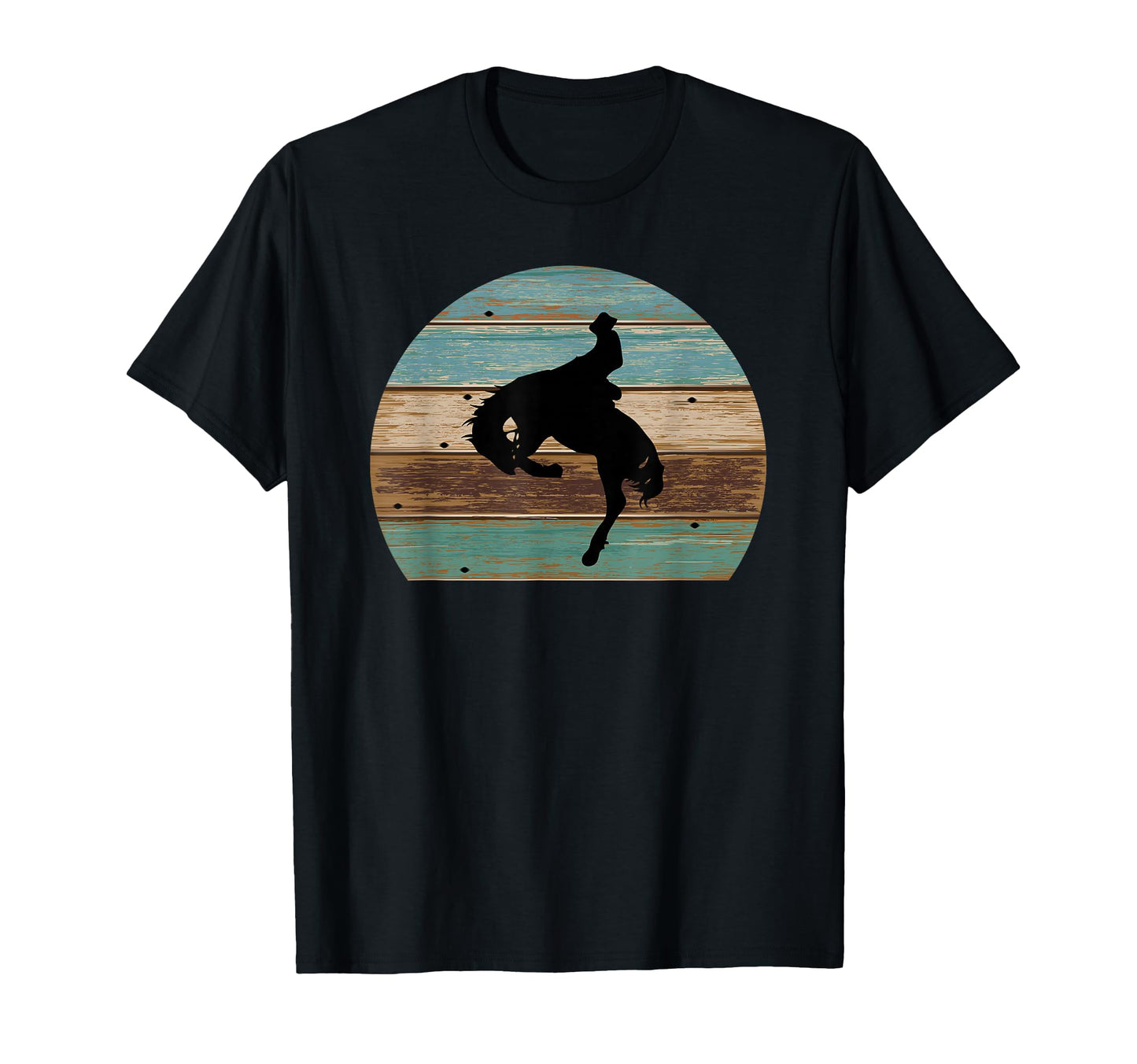 Distressed Western Cowboy Riding T-Shirt - Unique Graphic Men Women - T-Shirt, Sweatshirt, Hoodie