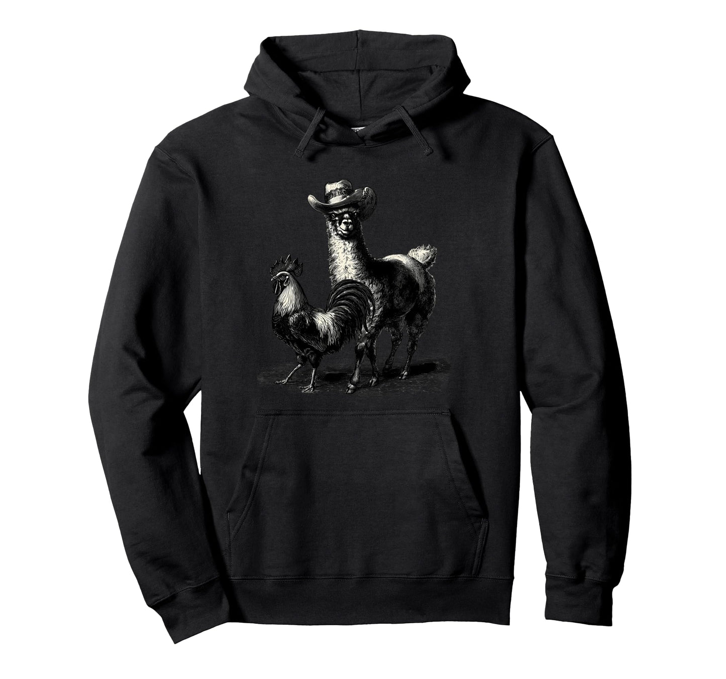 Country Cowboy Alpaca Llama Rodeo Hoodie - Fun Novelty Design Men Women - T-Shirt, Sweatshirt, Hoodie