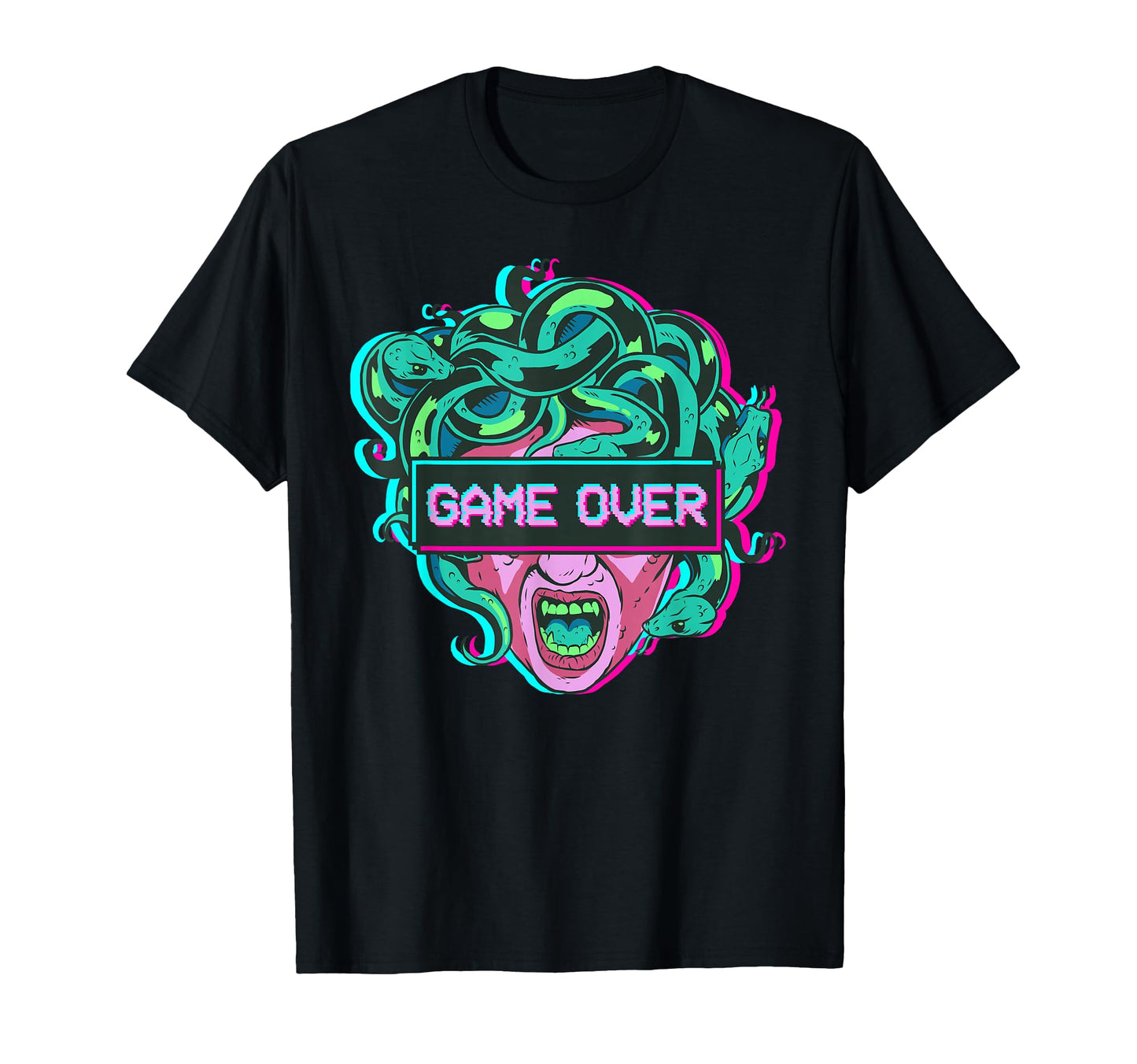 Game Over Medusa Alt Indie Aesthetic T-Shirt - Trendy Graphic for Adults - T-Shirt, Sweatshirt, Hoodie