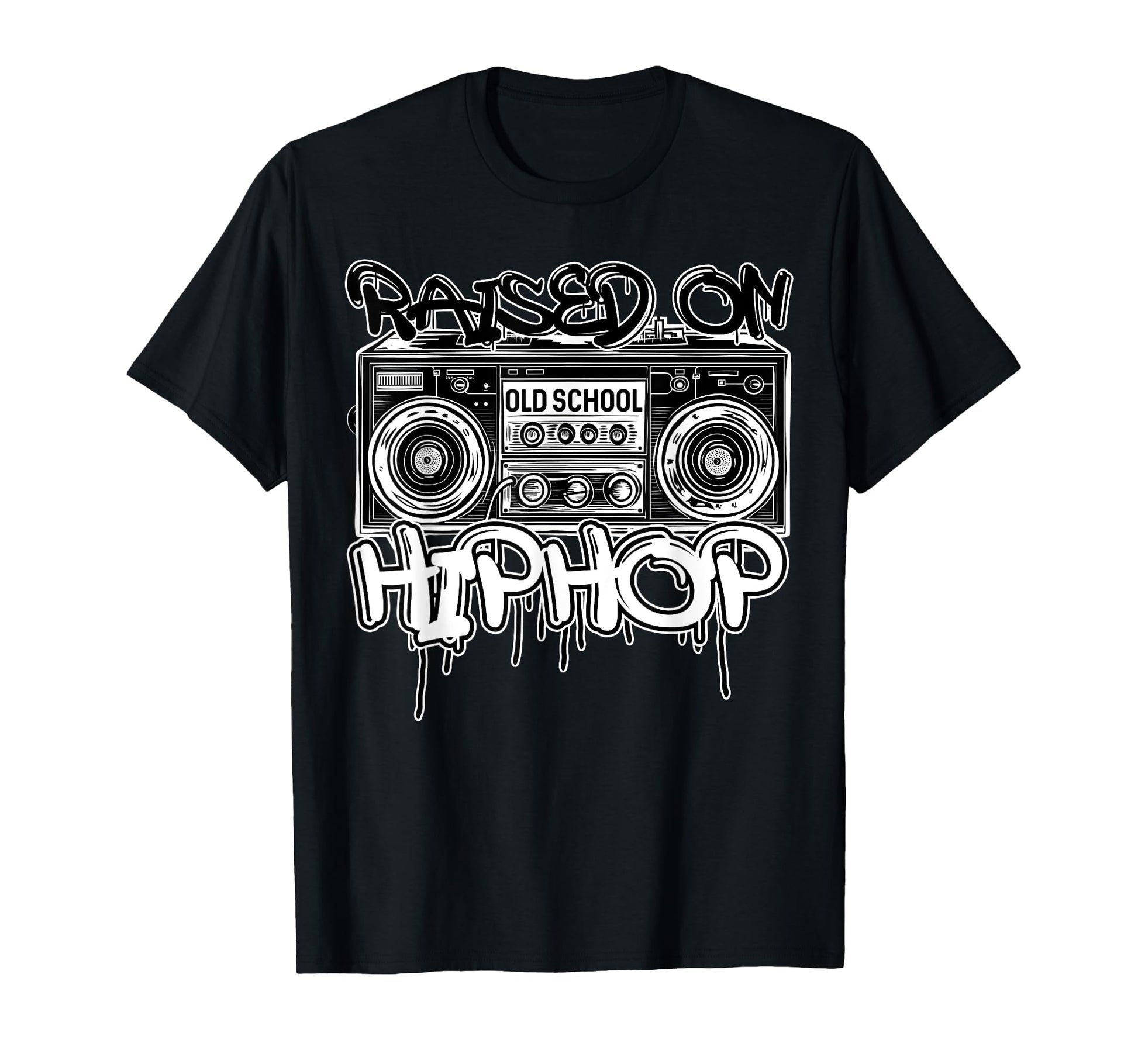 Raised Old School Hip Hop Cassette T-Shirt - Aesthetic Graphic Men Women - T-Shirt, Sweatshirt, Hoodie