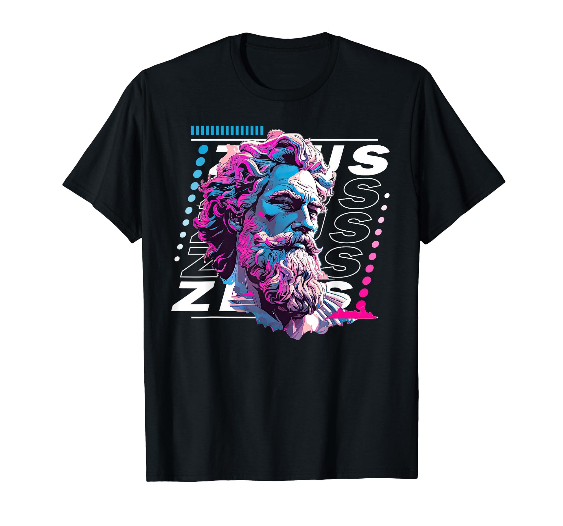 Zeus Greek God Vaporwave Greece T-Shirt - Fun Novelty Design Unisex - T-Shirt, Sweatshirt, Hoodie