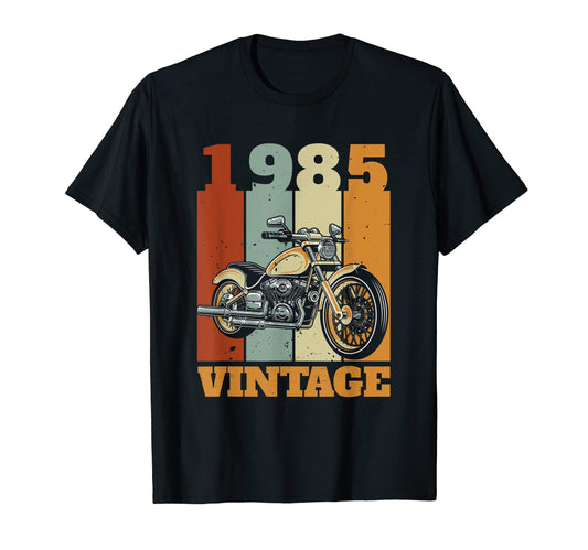 1985 Born Motorcycle Gift Biker T-Shirt - Minimalist Print for Adults - T-Shirt, Sweatshirt, Hoodie