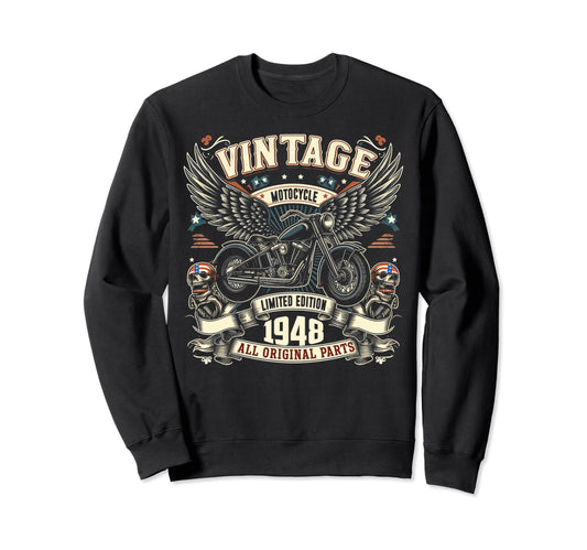 1948 Born 1948 76Th Birthday Sweatshirt - Custom Art Print Men Women - T-Shirt, Sweatshirt, Hoodie