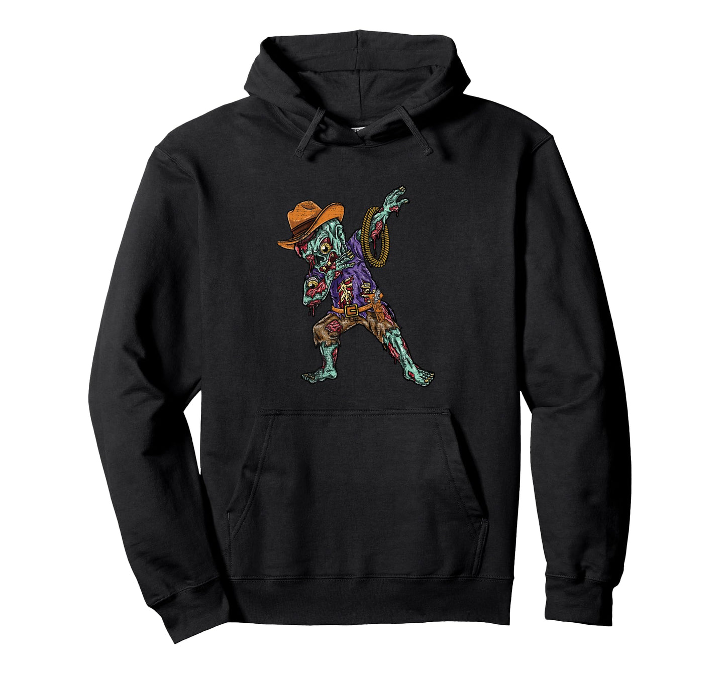 Dabbing Zombie Cowboy Hoodie - Casual Everyday Wear Unisex - T-Shirt, Sweatshirt, Hoodie
