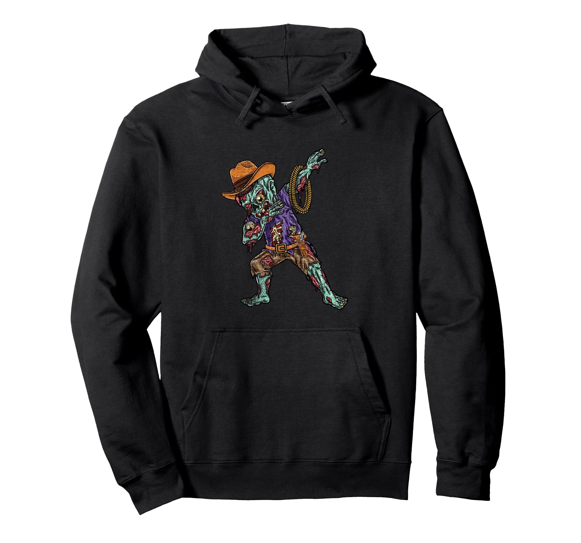 Dabbing Zombie Cowboy Hoodie - Casual Everyday Wear Unisex - T-Shirt, Sweatshirt, Hoodie