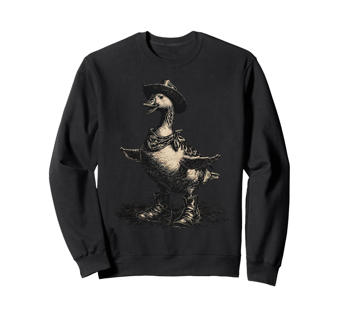Country Cowboy Goose Rodeo Cowgirl Sweatshirt - Custom Art Print Men Women - T-Shirt, Sweatshirt, Hoodie