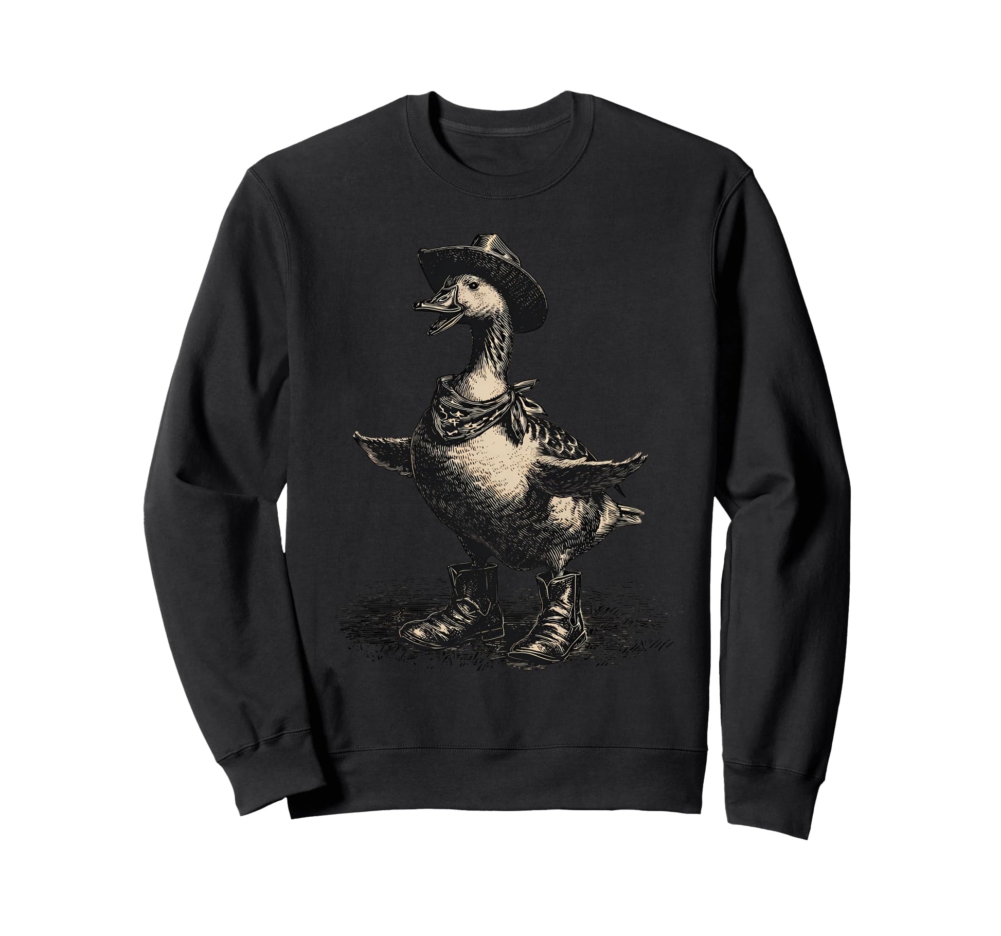 Country Cowboy Goose Rodeo Cowgirl Sweatshirt - Custom Art Print Men Women - T-Shirt, Sweatshirt, Hoodie