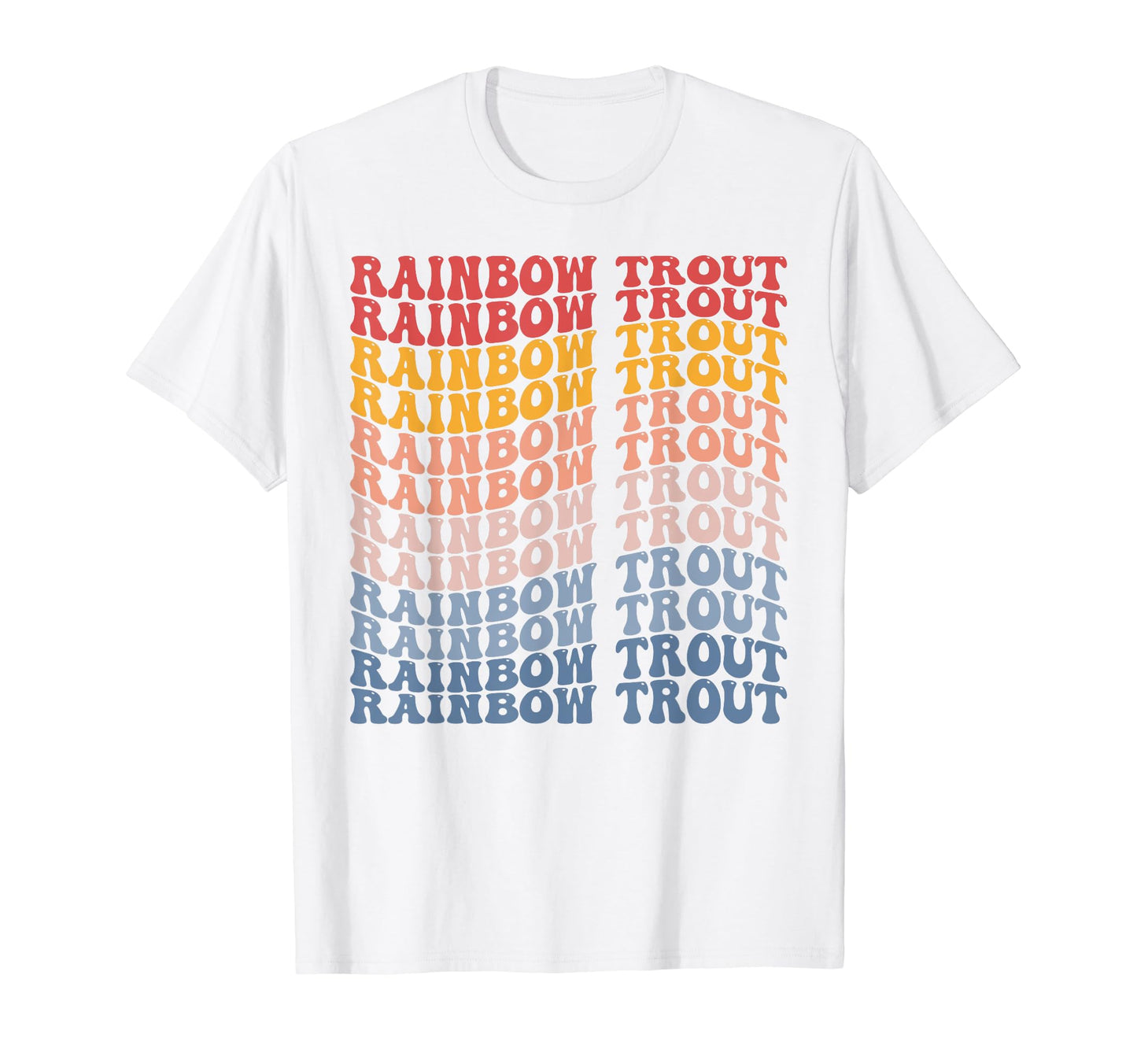 Rainbow Trout Groovy Fish T-Shirt - Novelty Apparel for Adults - T-Shirt, Sweatshirt, Hoodie