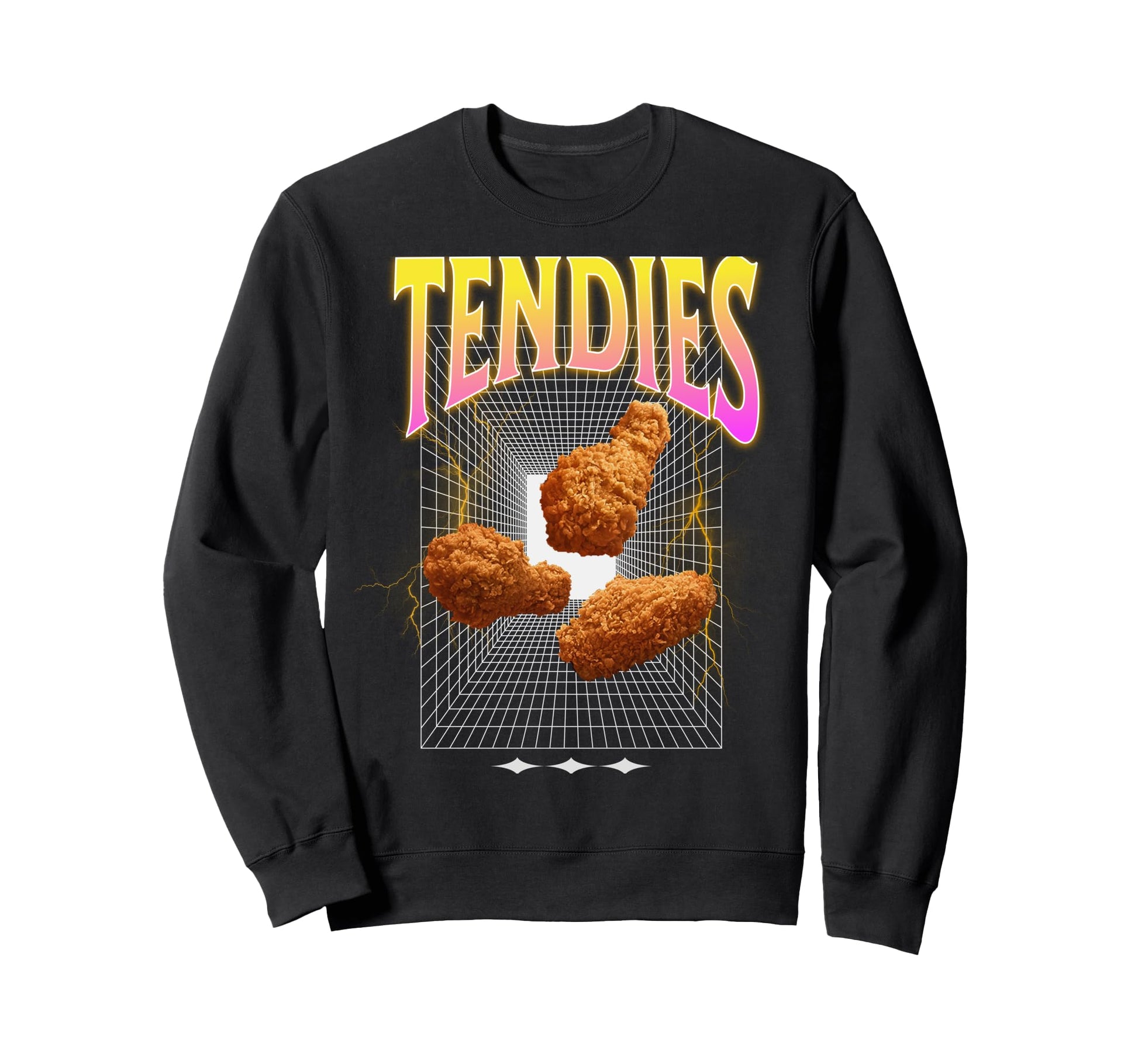80S Vaporwave Chicken Tendies Sweatshirt - Minimalist Print for Adults - T-Shirt, Sweatshirt, Hoodie