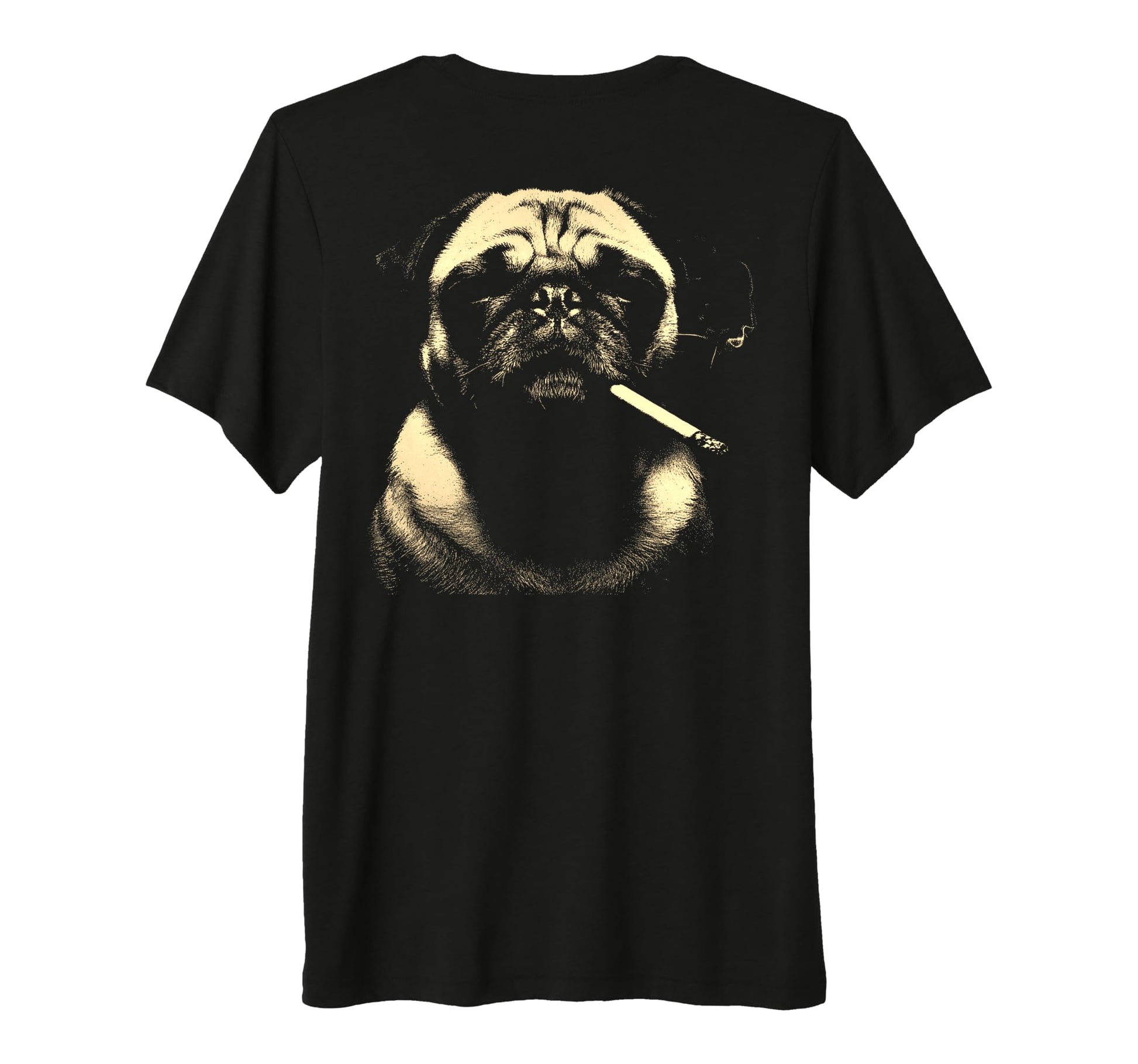 Pug Smoking Cigarette Grunge Meme T-Shirt - Casual Everyday Wear Unisex - T-Shirt, Sweatshirt, Hoodie