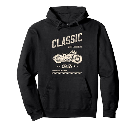 57Th Birthday 1968 Motorcycle Hoodie - Aesthetic Graphic Unisex - T-Shirt, Sweatshirt, Hoodie