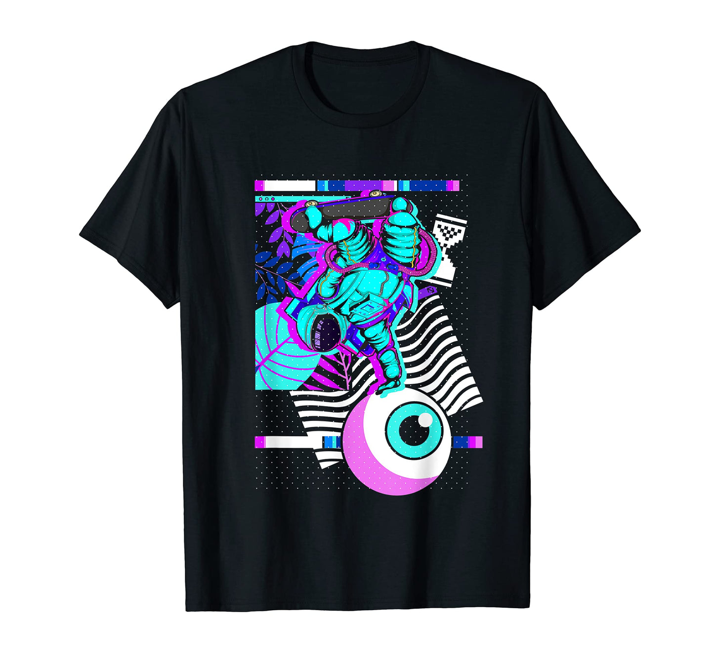Eye 90S Aesthetics Synthwave T-Shirt - Casual Everyday Wear Men Women - T-Shirt, Sweatshirt, Hoodie