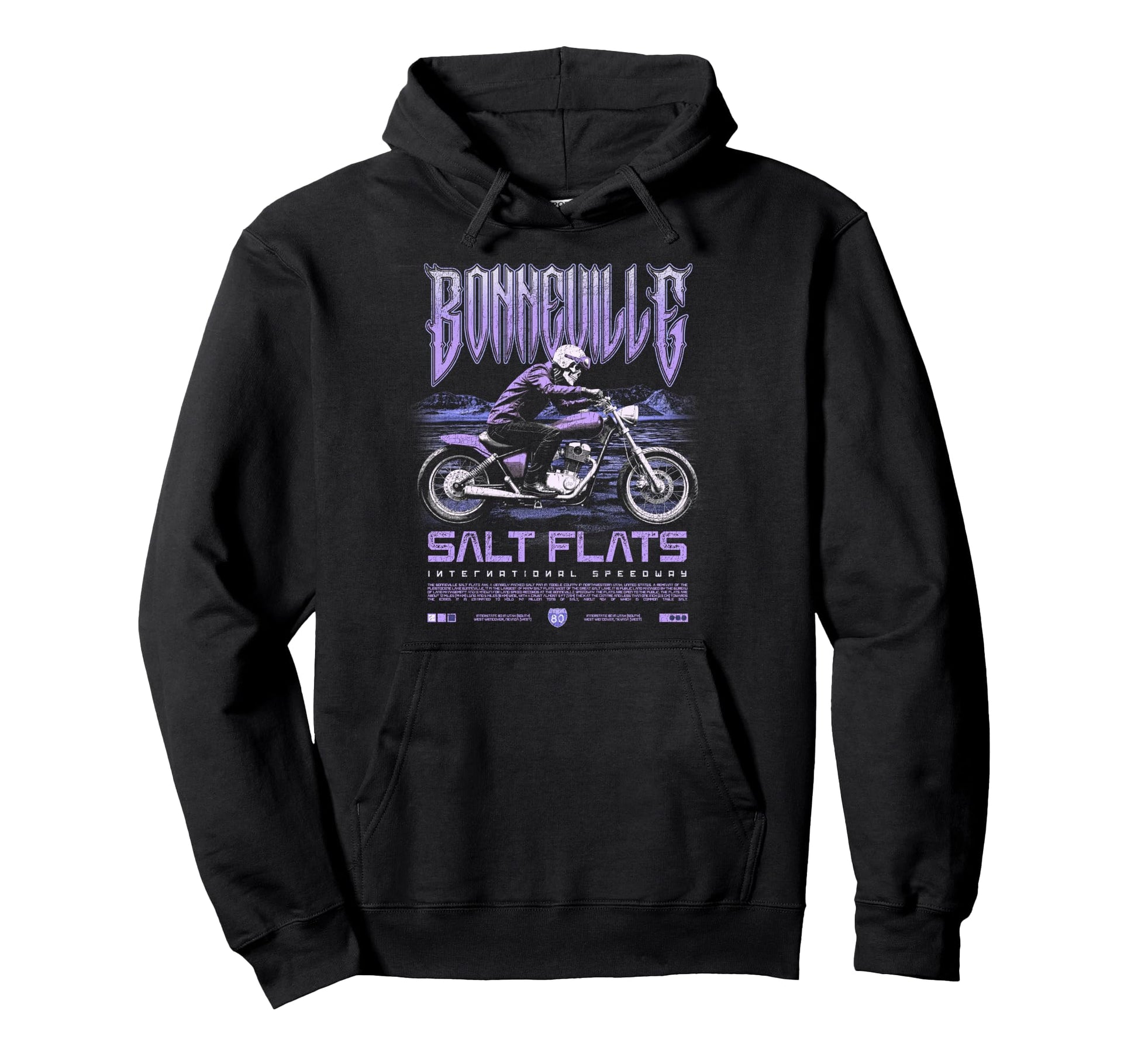 Bonneville Salt Flats Motorcycle Racing Hoodie - Novelty Apparel Men Women - T-Shirt, Sweatshirt, Hoodie