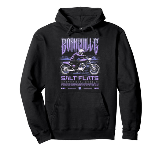 Bonneville Salt Flats Motorcycle Racing Hoodie - Novelty Apparel Men Women - T-Shirt, Sweatshirt, Hoodie