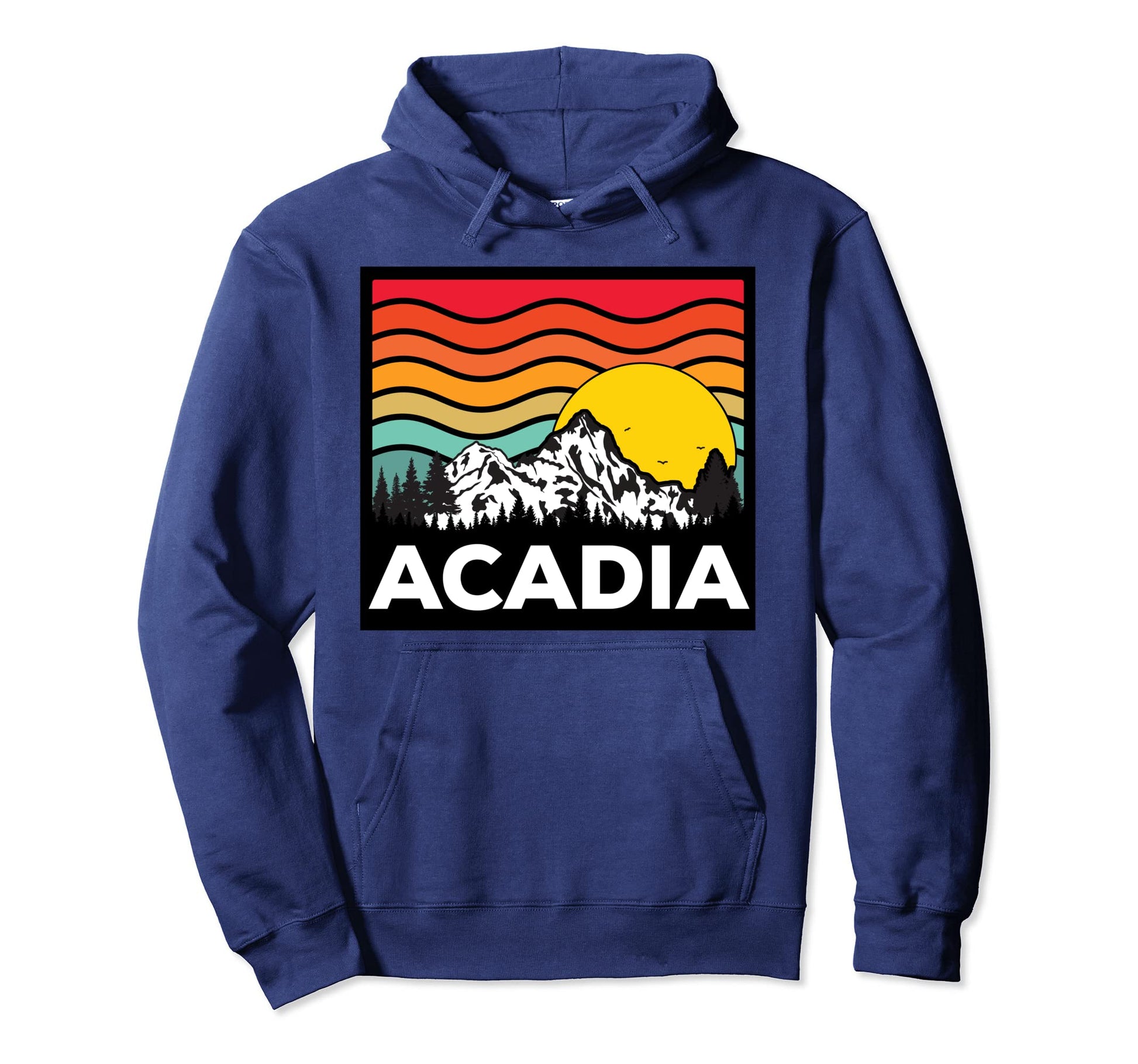 Acadia National Park Sunrise Hiking Hoodie - Aesthetic Graphic Unisex - T-Shirt, Sweatshirt, Hoodie