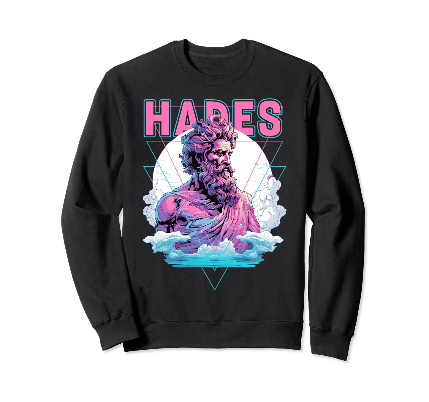 Greek God Hades Vaporwave Aesthetic Sweatshirt - Minimalist Print Unisex - T-Shirt, Sweatshirt, Hoodie