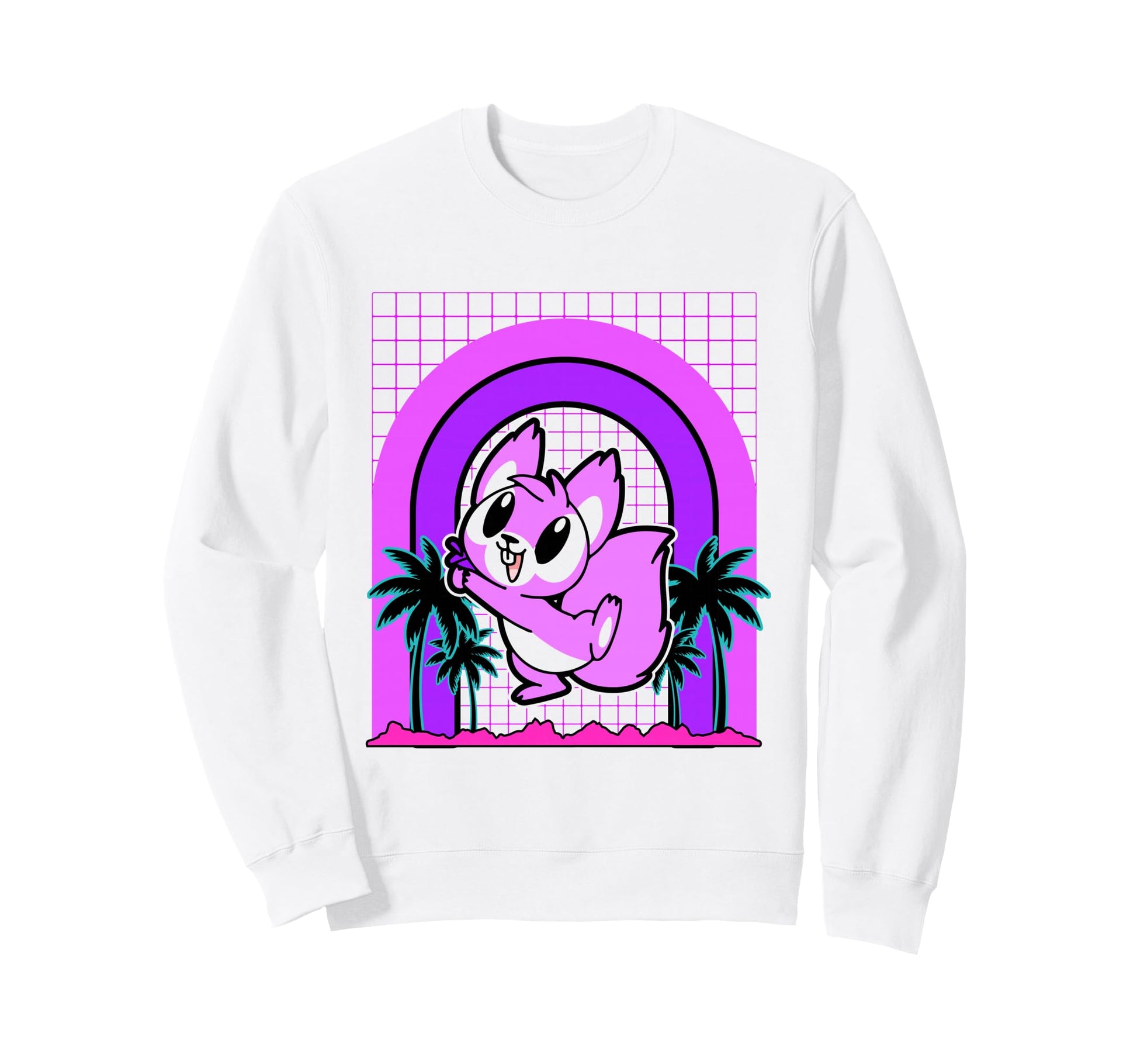 Aesthetic Vaporwave Outfits Squirrel Sweatshirt - Unique Graphic Unisex - T-Shirt, Sweatshirt, Hoodie